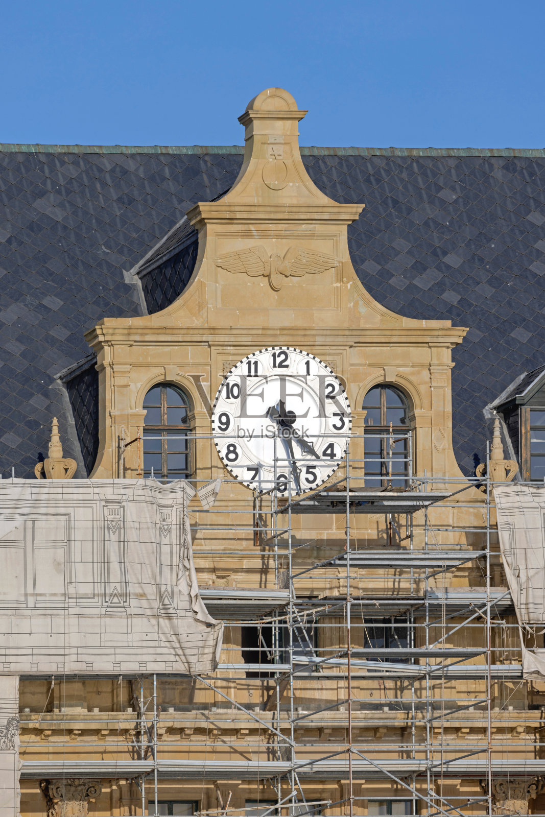 Haydarpasa时钟翻新伊斯坦布尔照片摄影图片