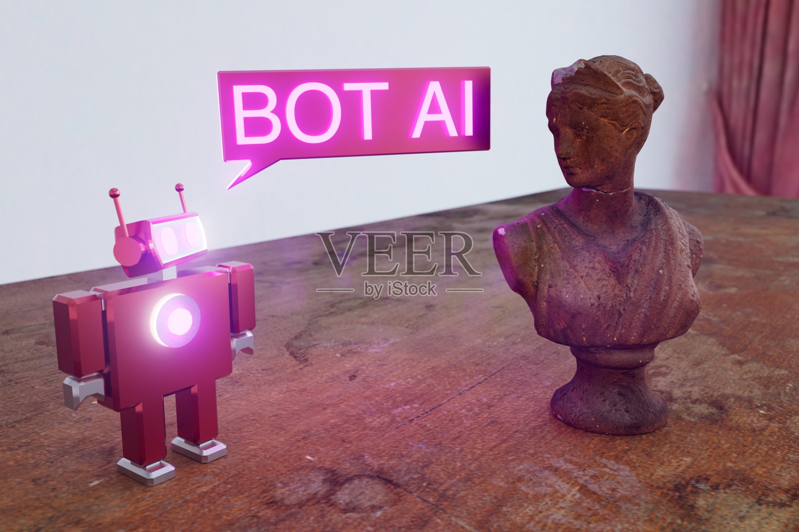 一个有人工智能的机器人照片摄影图片