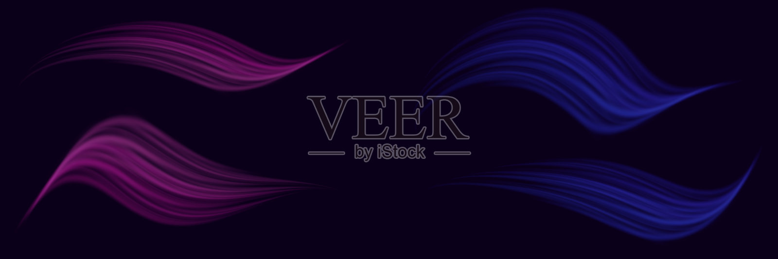 高速效果。未来的霓虹灯线。明亮闪亮的背景。插画图片素材