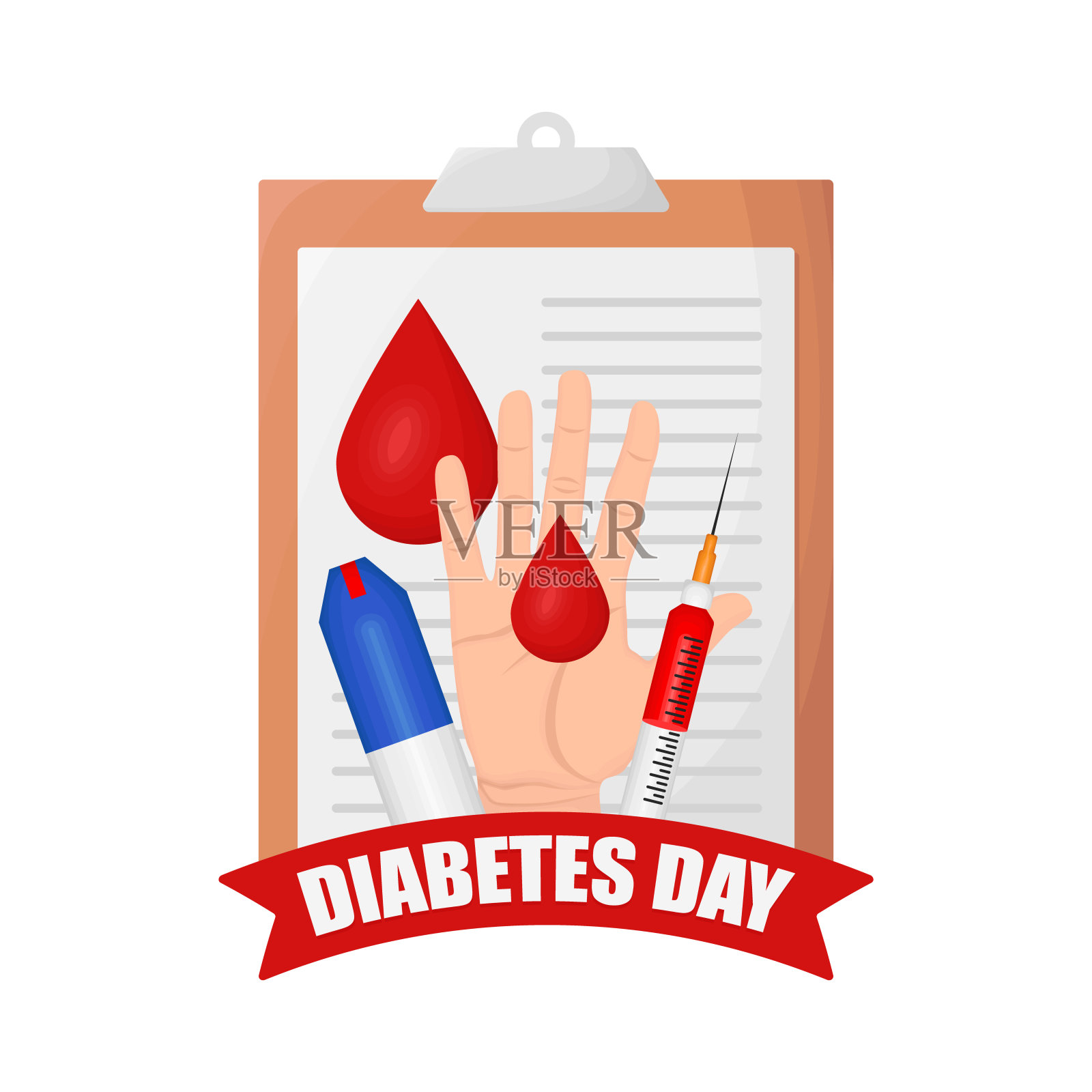 世界糖尿病日插画图片素材