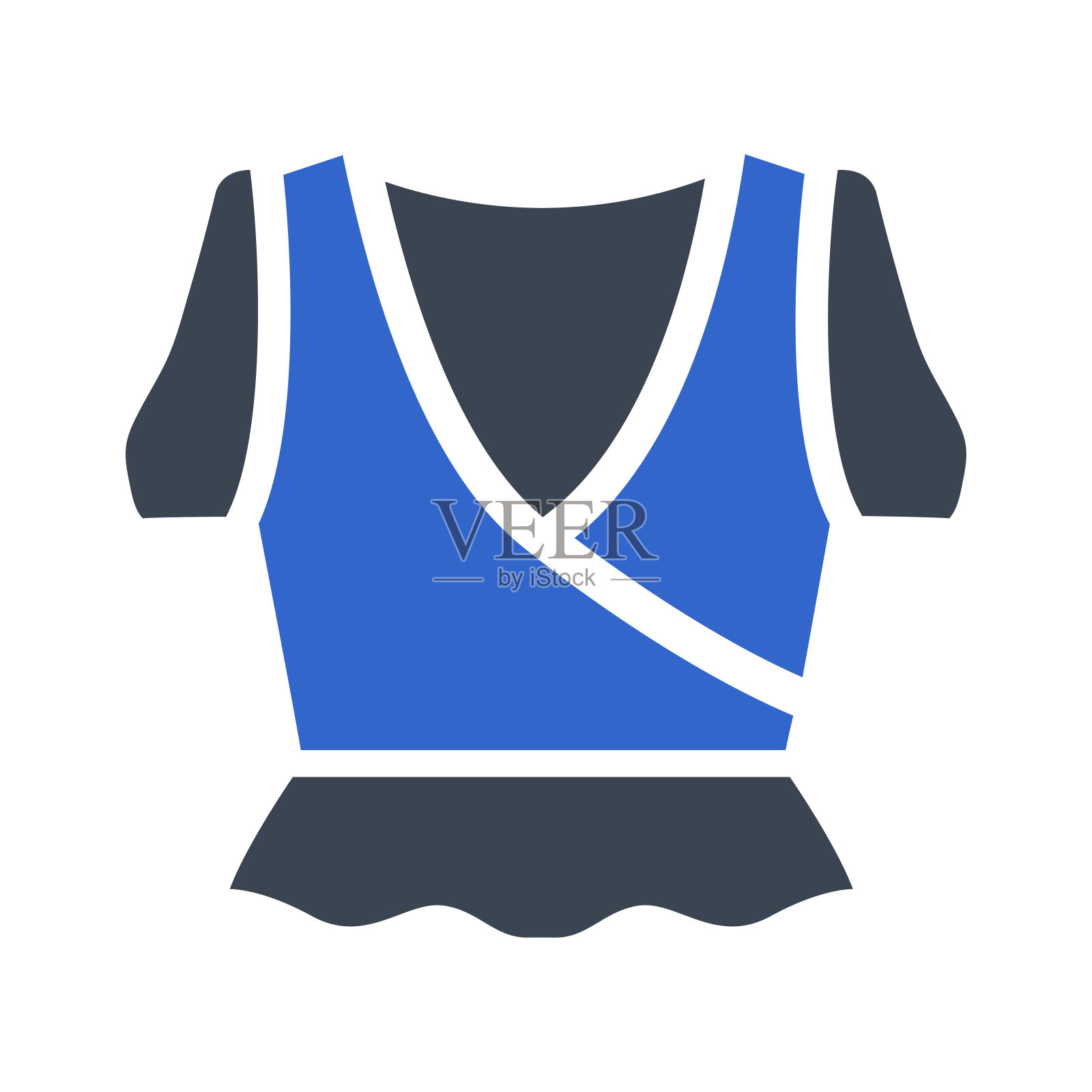 女孩裹身上衣图标插画图片素材