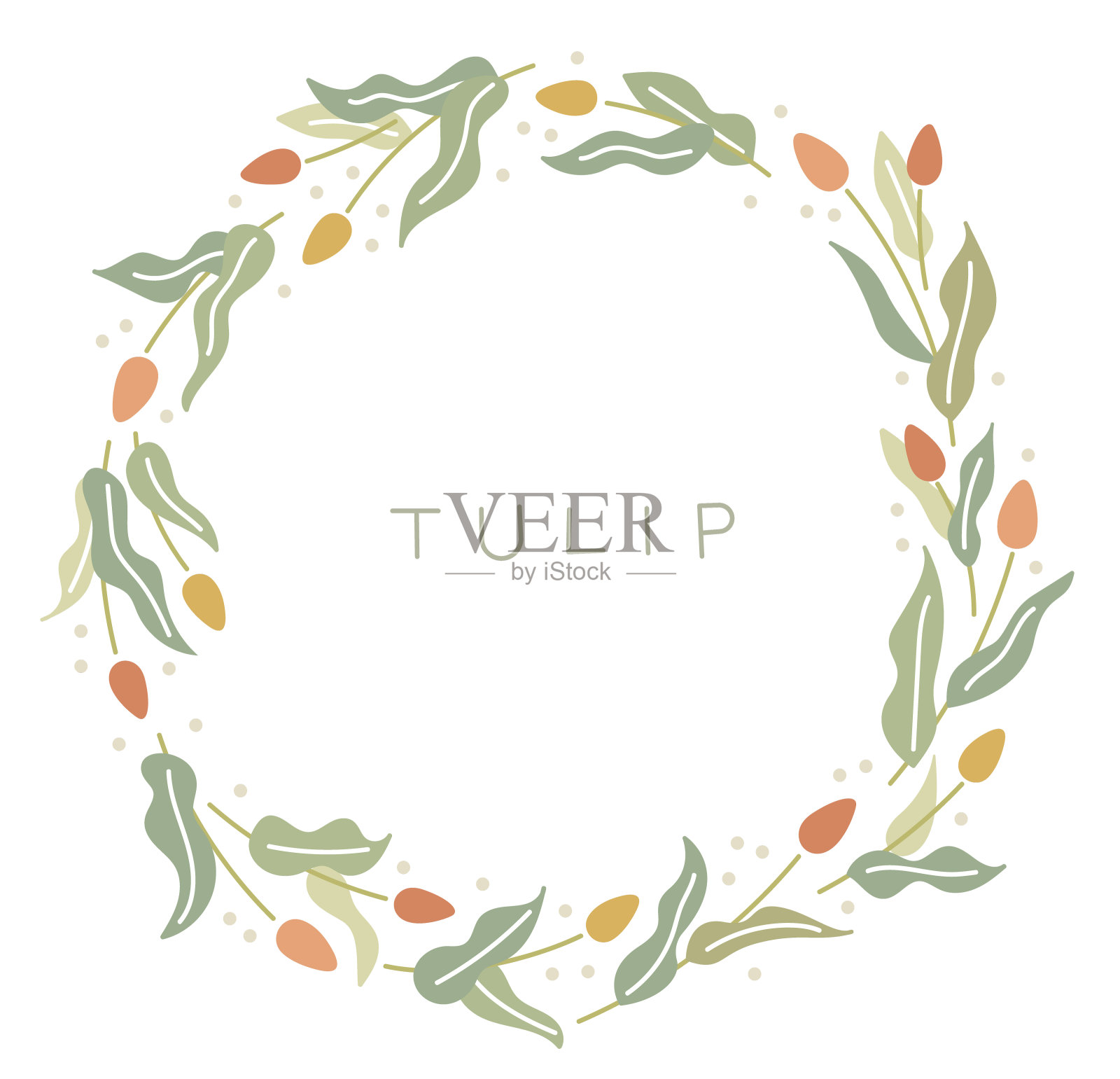 郁金香框架插画图片素材