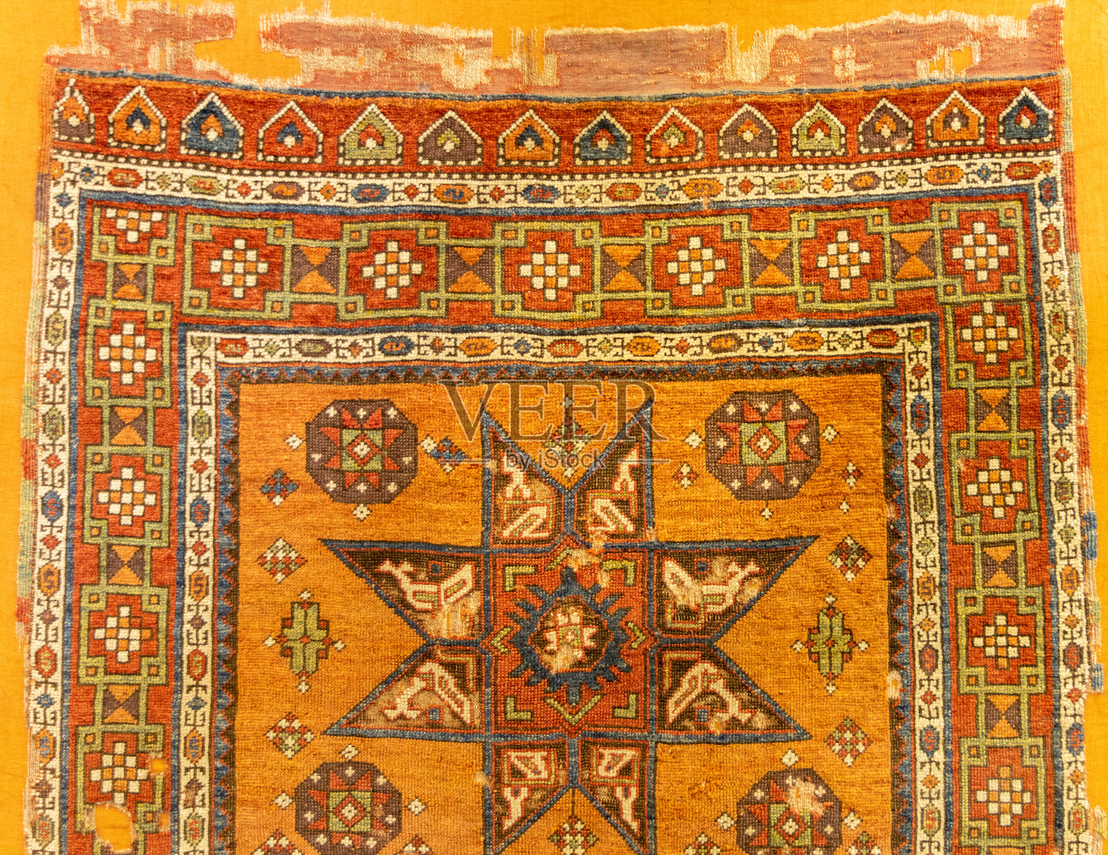 古老的历史奥斯曼，土耳其，中东和伊朗地毯和地毯的例子照片摄影图片