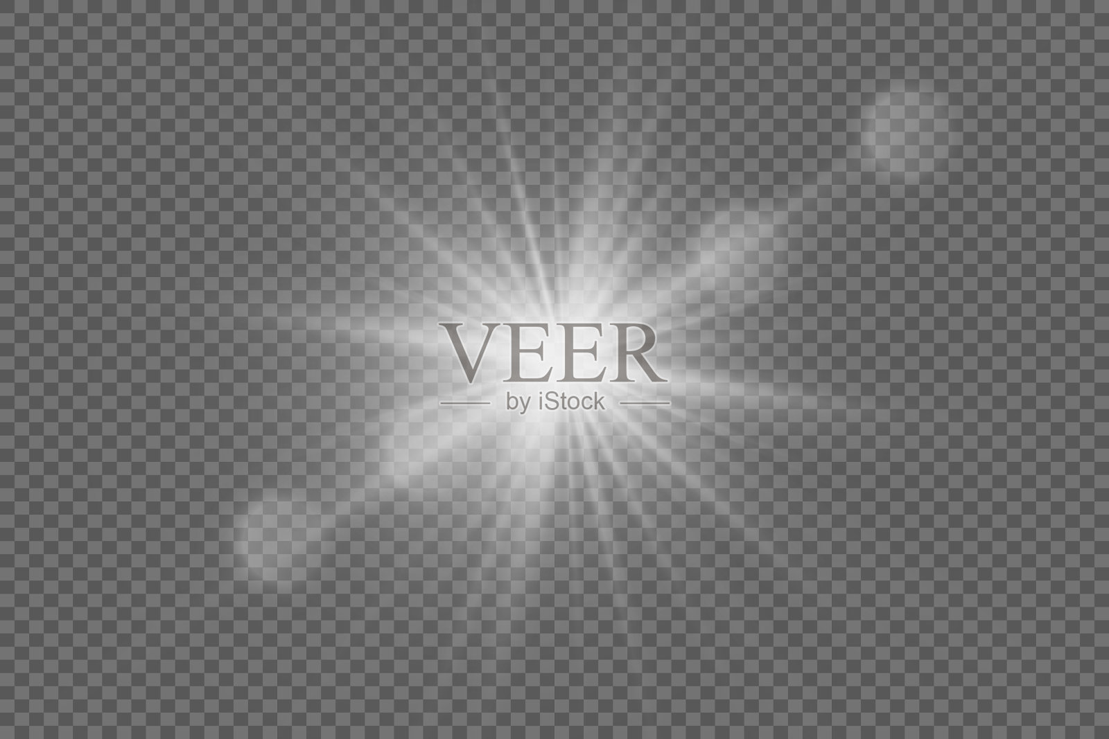 明亮美丽的白色星星。灯光效果和闪烁闪光。插画图片素材