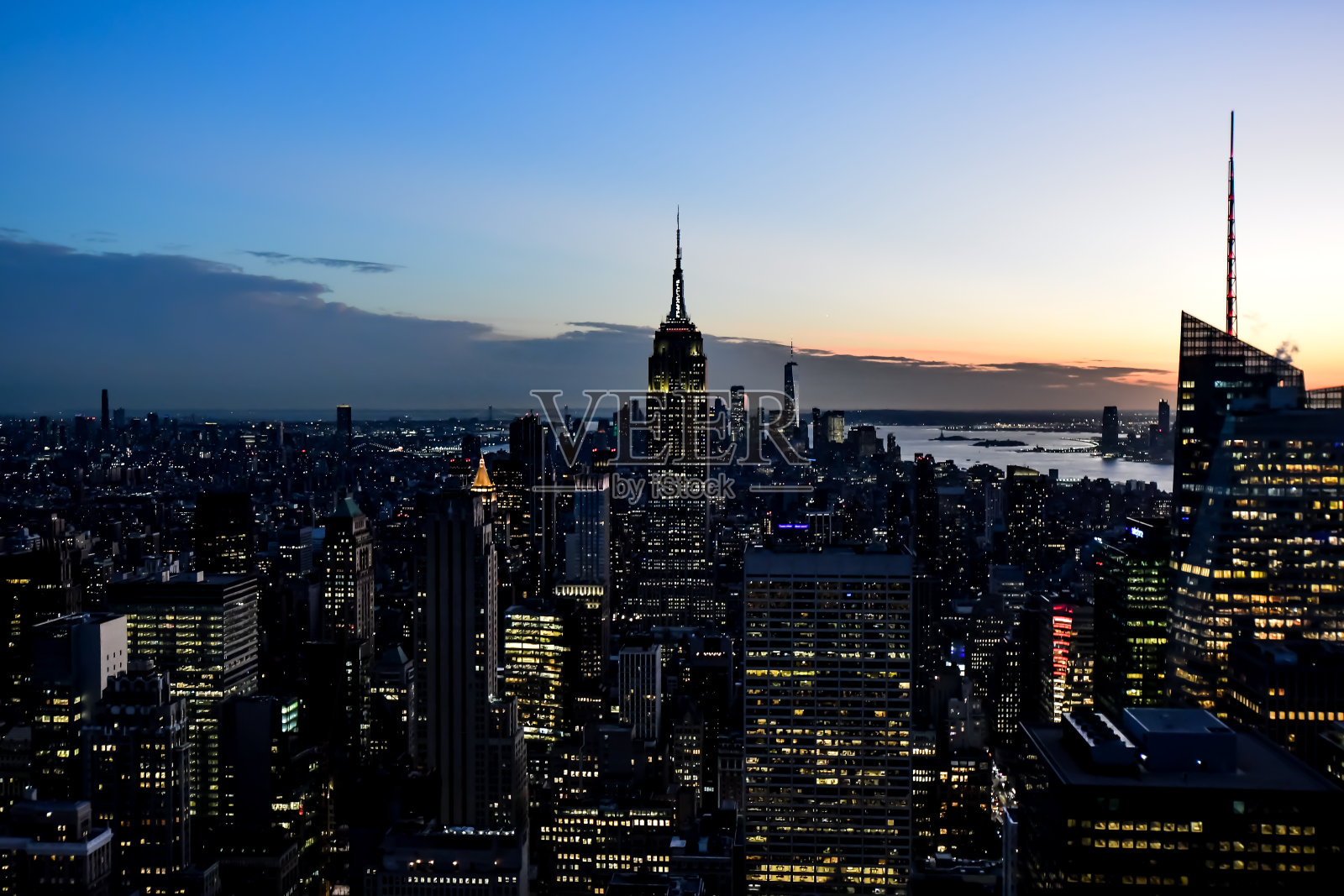 日落时分的纽约照片摄影图片