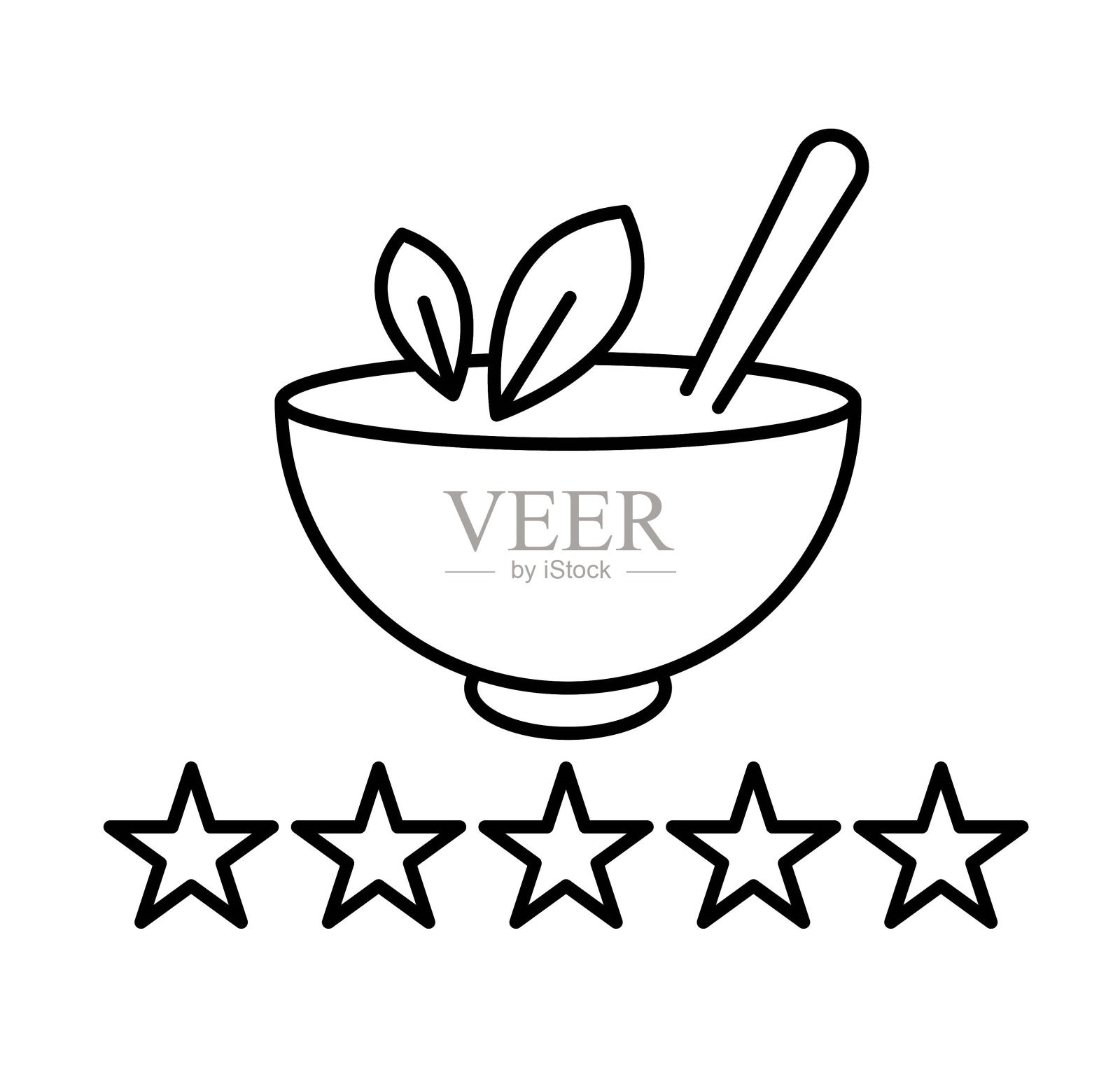 最好的食物图标，矢量最好的线图标。插画图片素材