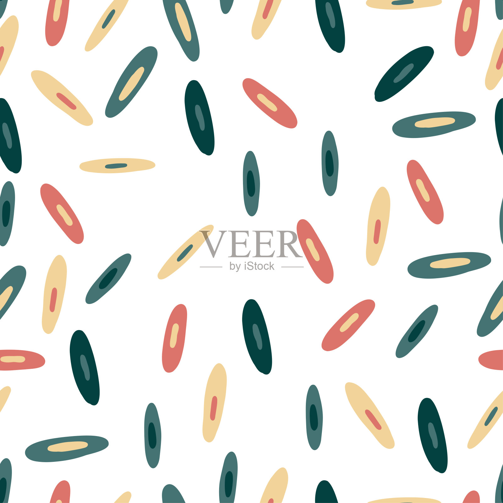 充满活力的圆点平面设计无缝图案插画图片素材