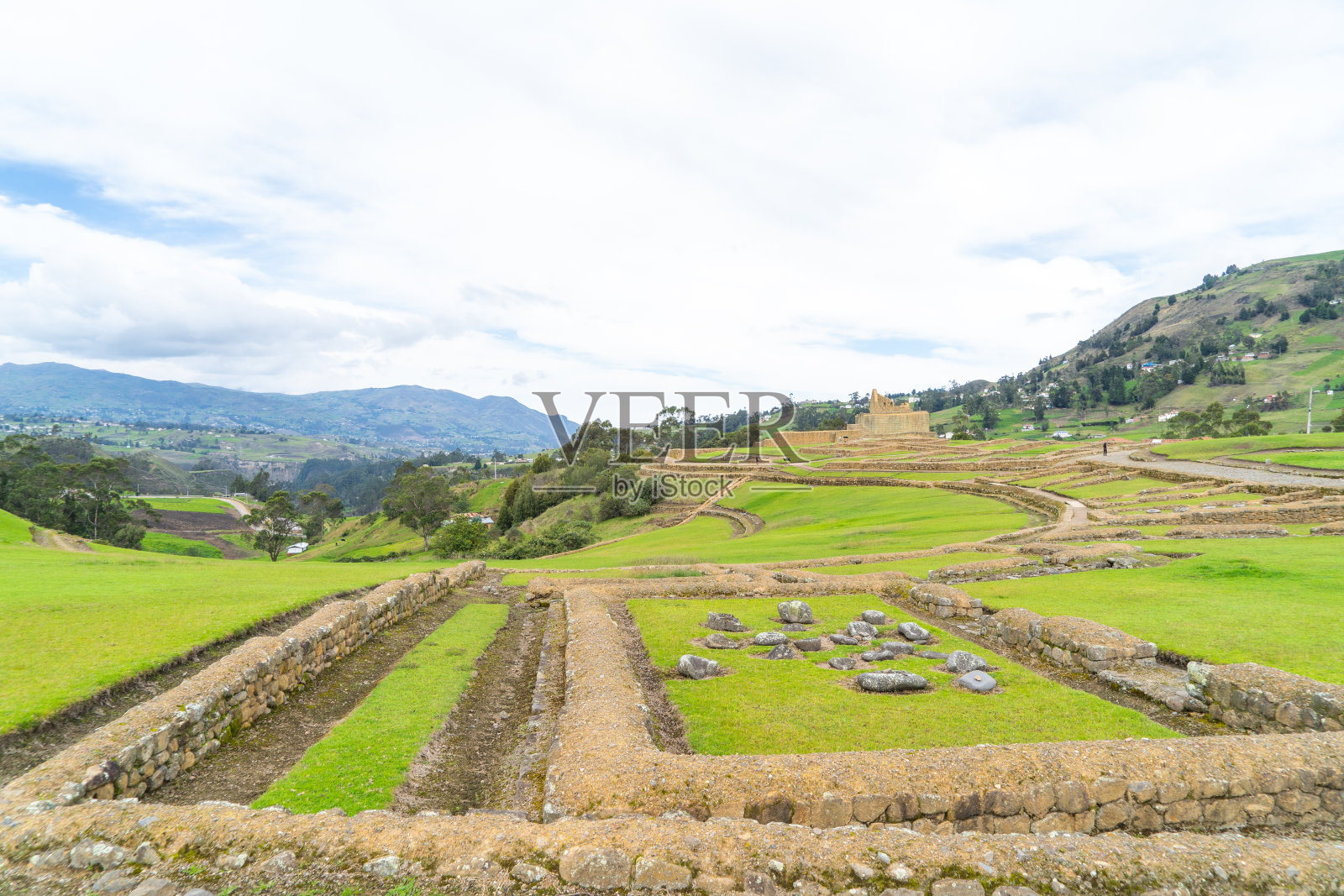 因加皮卡考古建筑群，前哥伦布时期的古代文化遗址照片摄影图片