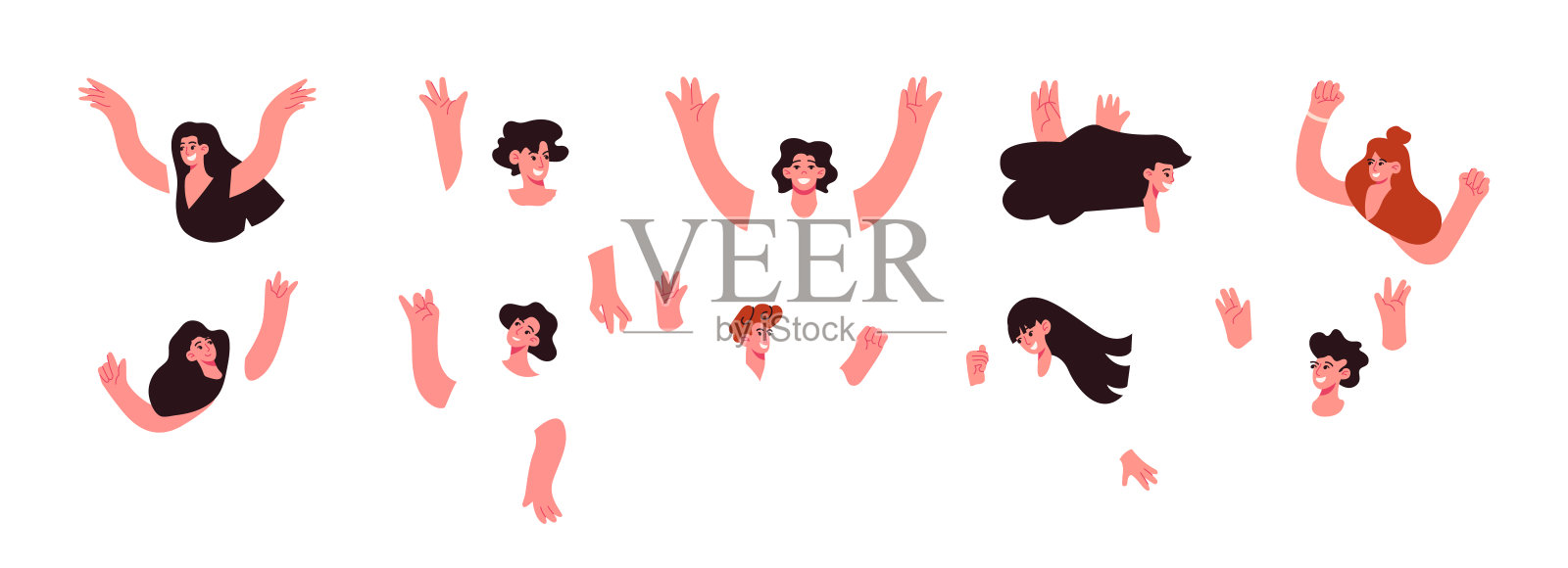 《阿凡达》的人。化身作为数字代表人物的性格或角色插画图片素材