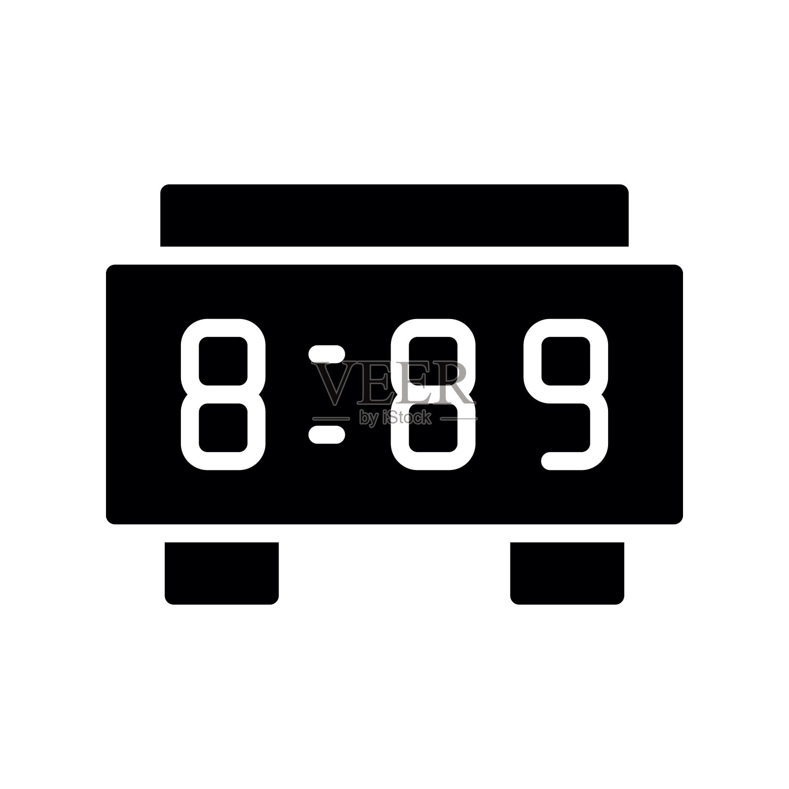 数字时钟图标插画图片素材