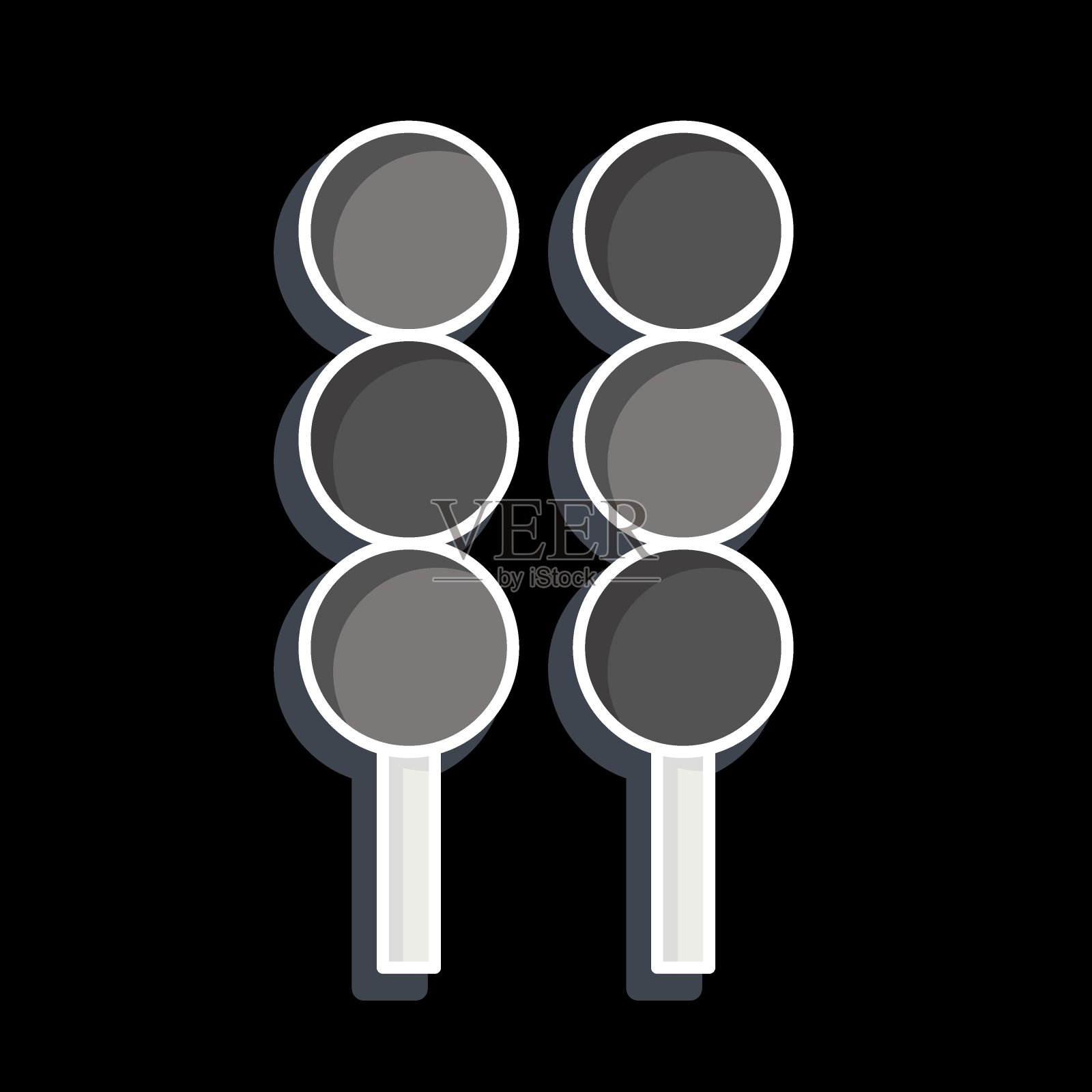 图标Dango。与樱花节有关的象征。光滑的风格。简单的设计可编辑。简单的说明插画图片素材