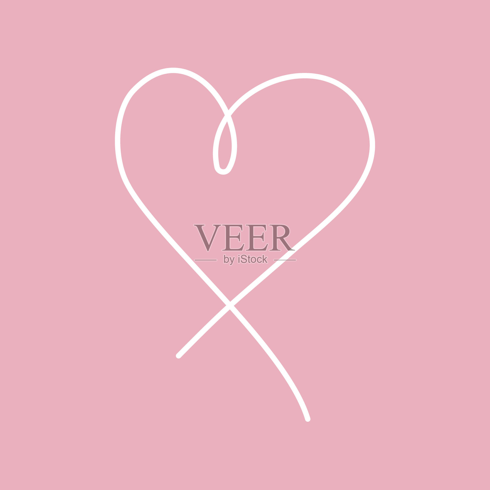 矢量手绘涂鸦素描心插画图片素材