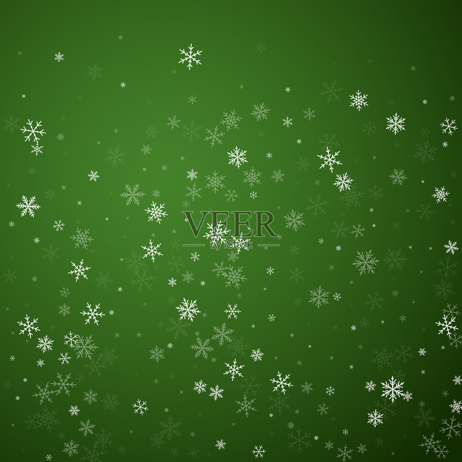 飘落的雪花圣诞背景。微妙的插画图片素材