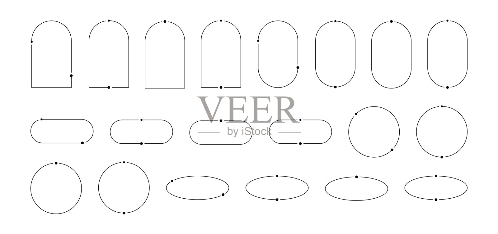 美学框架包y2k元素。插画图片素材