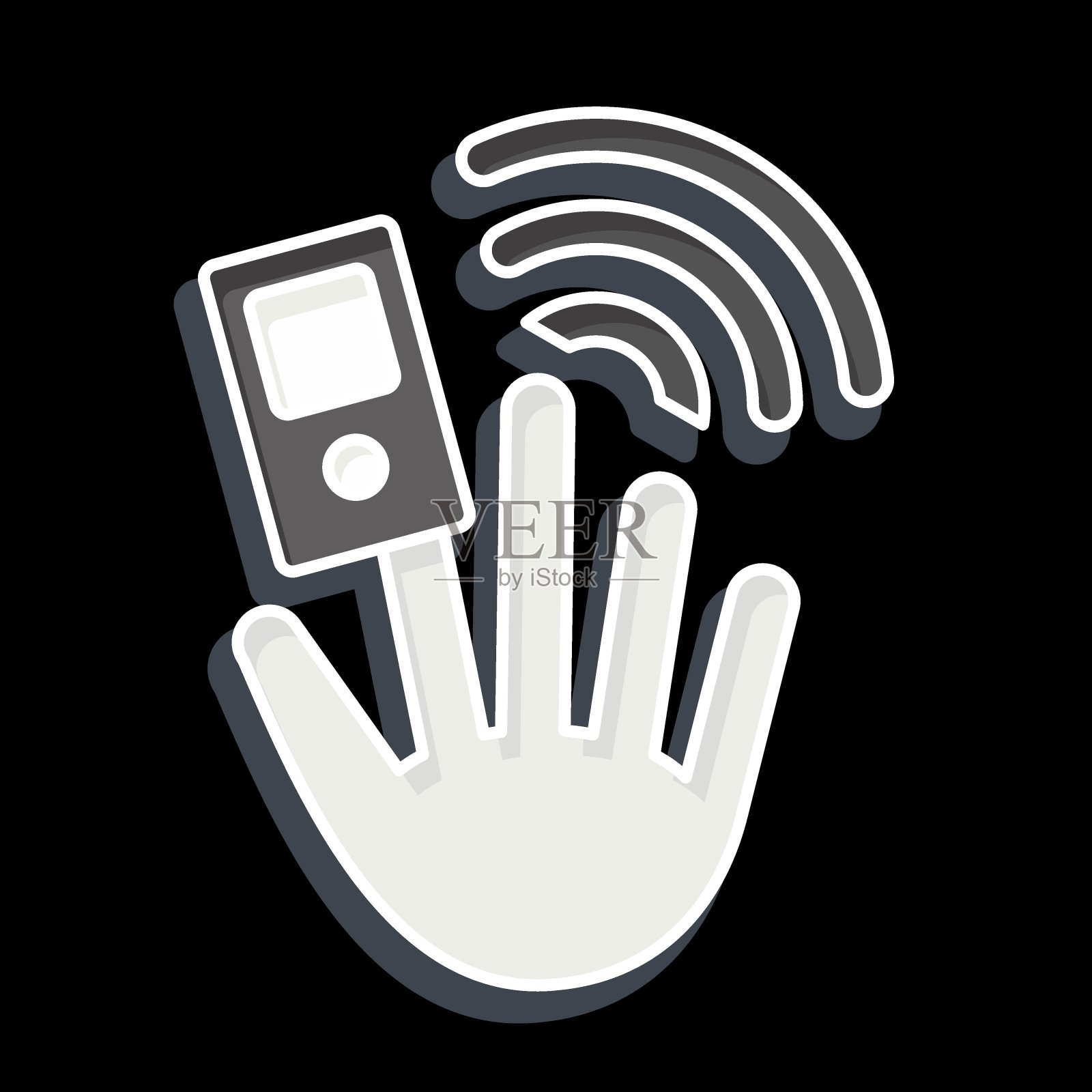 图标脉搏血氧仪。与智能家居相关的符号。光滑的风格。简单的设计可编辑。简单的说明插画图片素材