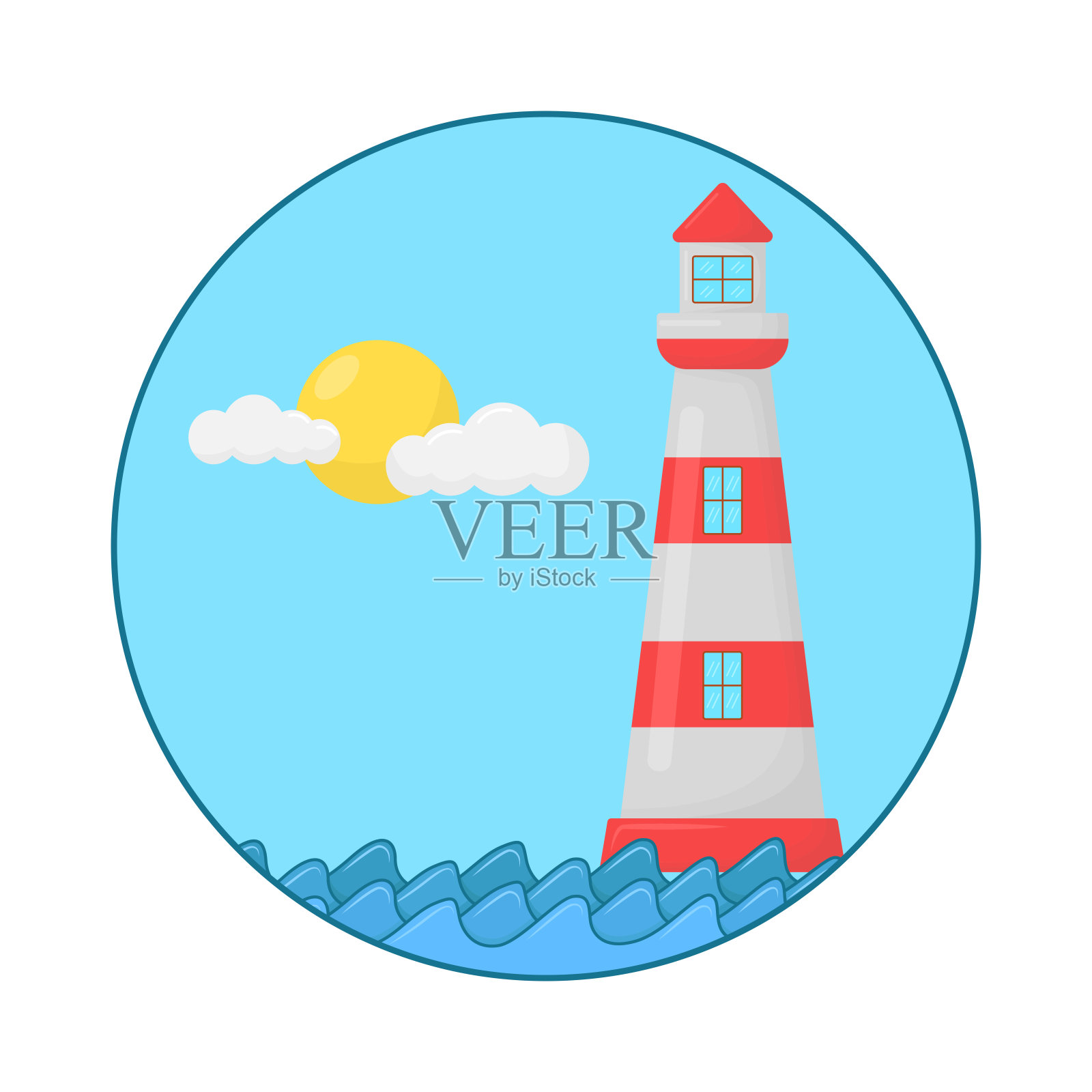 海浪插画图片素材