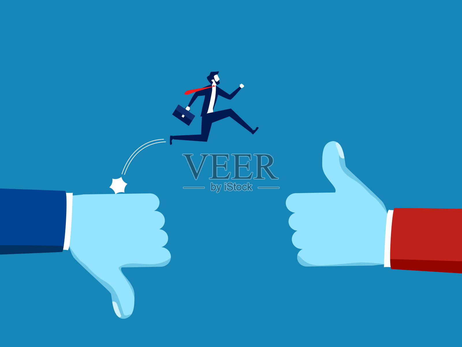 忏悔,发展。商人抓住大好机会插画图片素材