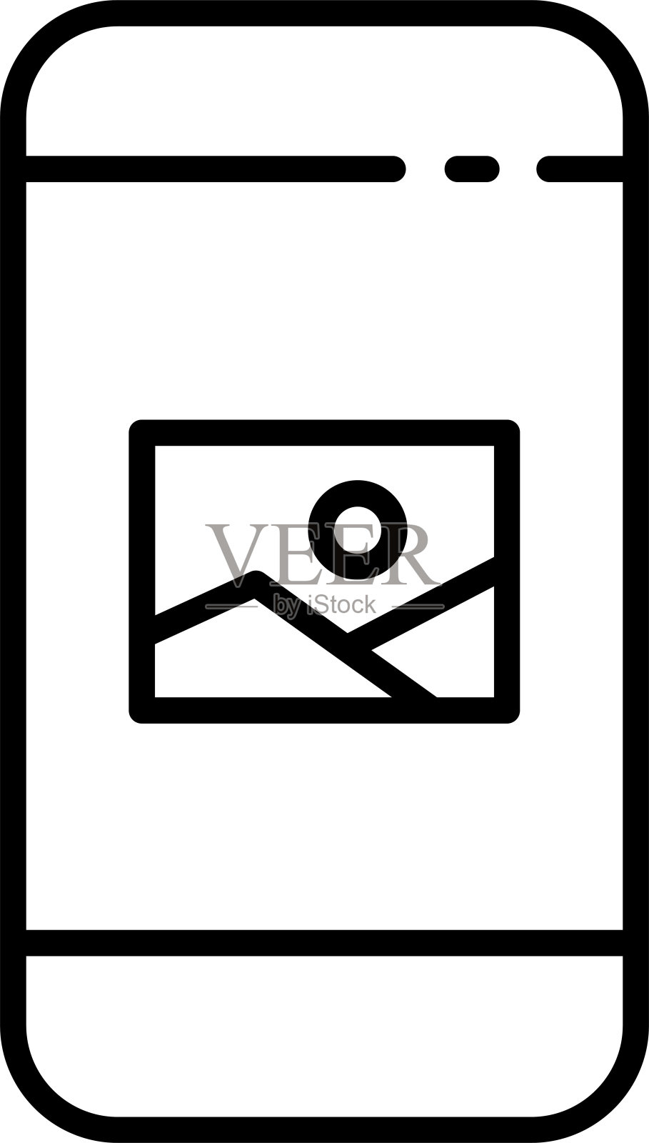 图像轮廓矢量插图图标插画图片素材