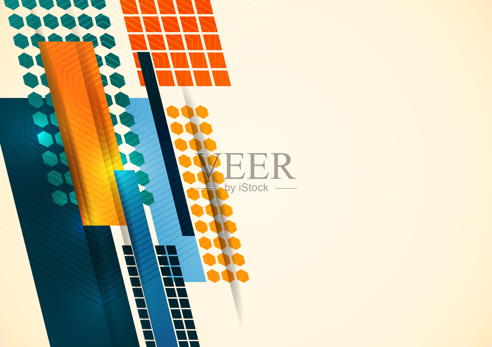 动态几何形状的现代重叠。封面，壁纸，海报，横幅，网站，传单。向量插画图片素材