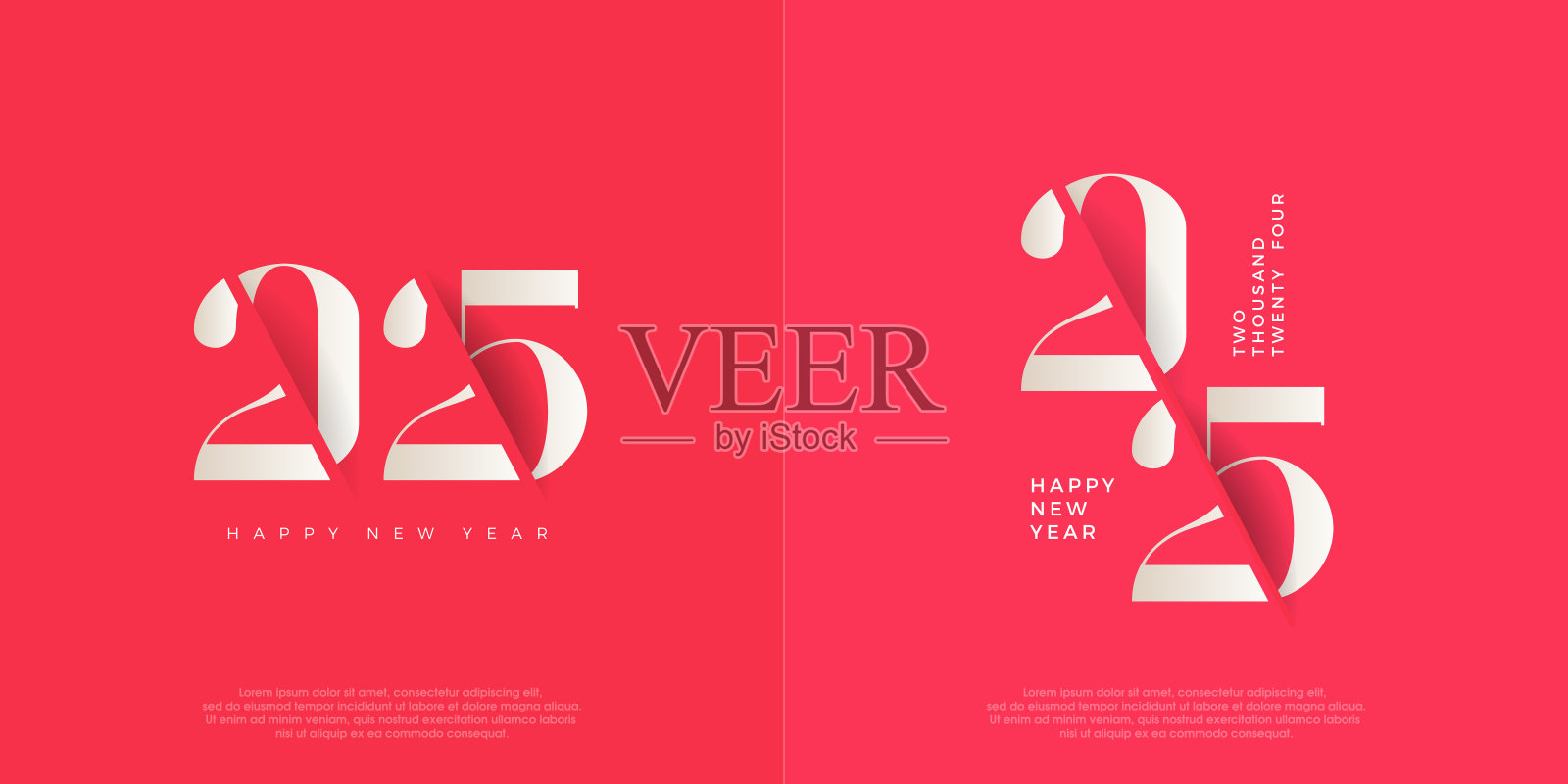 经典的数字与现代、干净、奢华的色彩相结合。高级背景矢量设计为2025年的庆祝活动。插画图片素材