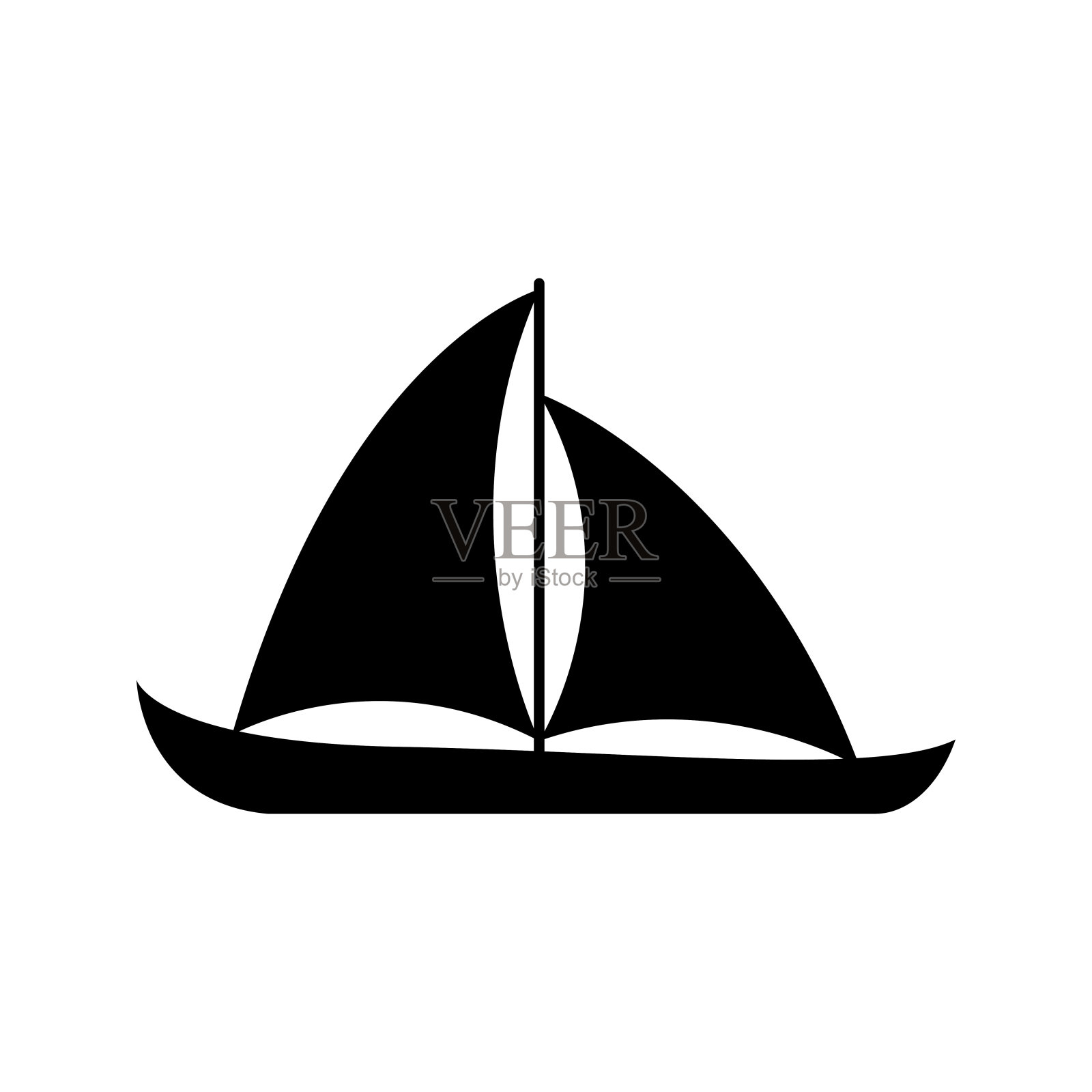 帆船图标矢量插图插画图片素材