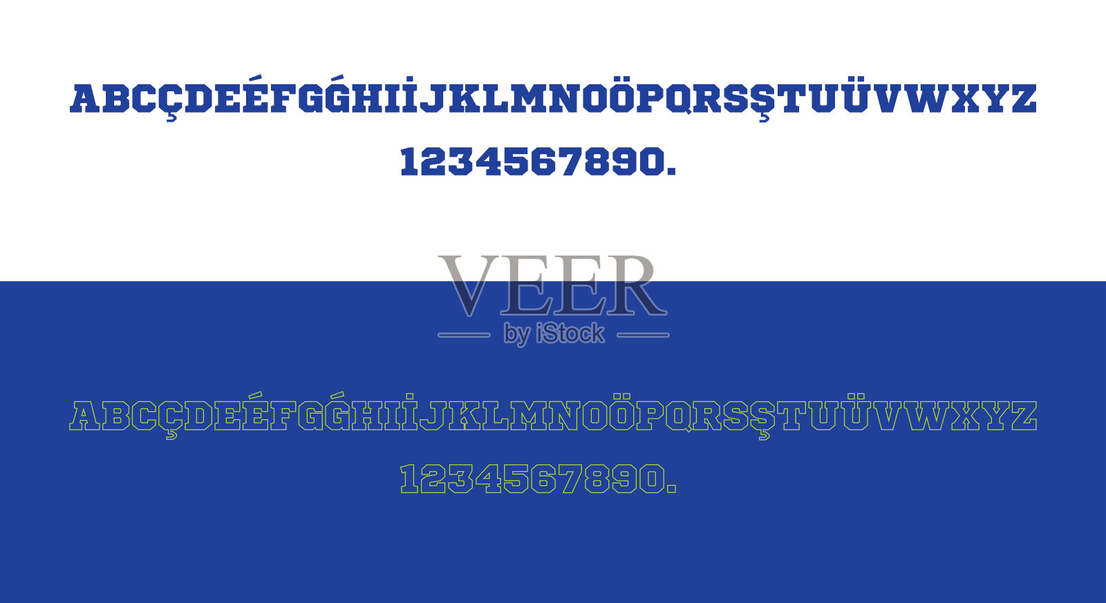 现代粗体和数字排版城市风格字母字体的时尚，体育，科技，数字，电影，标志设计，插图，运动队插画图片素材