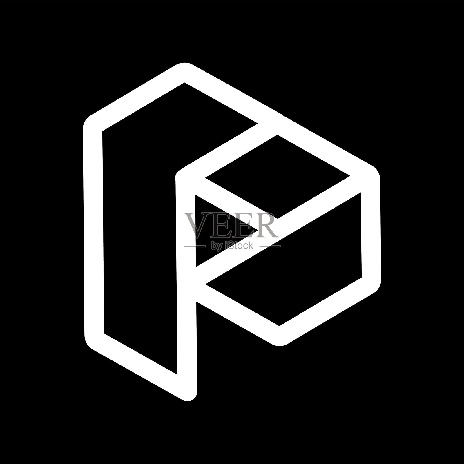 简单的极简几何RD DR字母组合线轮廓符号设计矢量插画图片素材