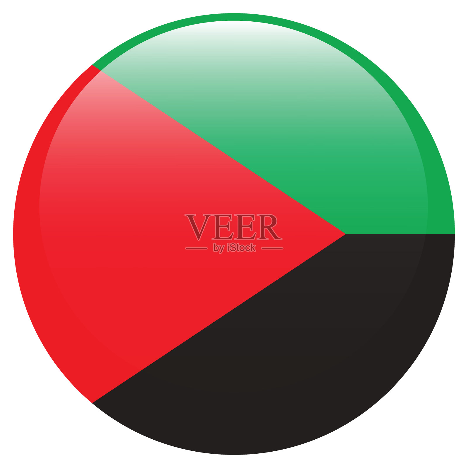 马提尼克岛国旗。按钮标志图标。标准颜色。圆形图标标志。3 d演示。电脑插图。数码插图。矢量插图。插画图片素材