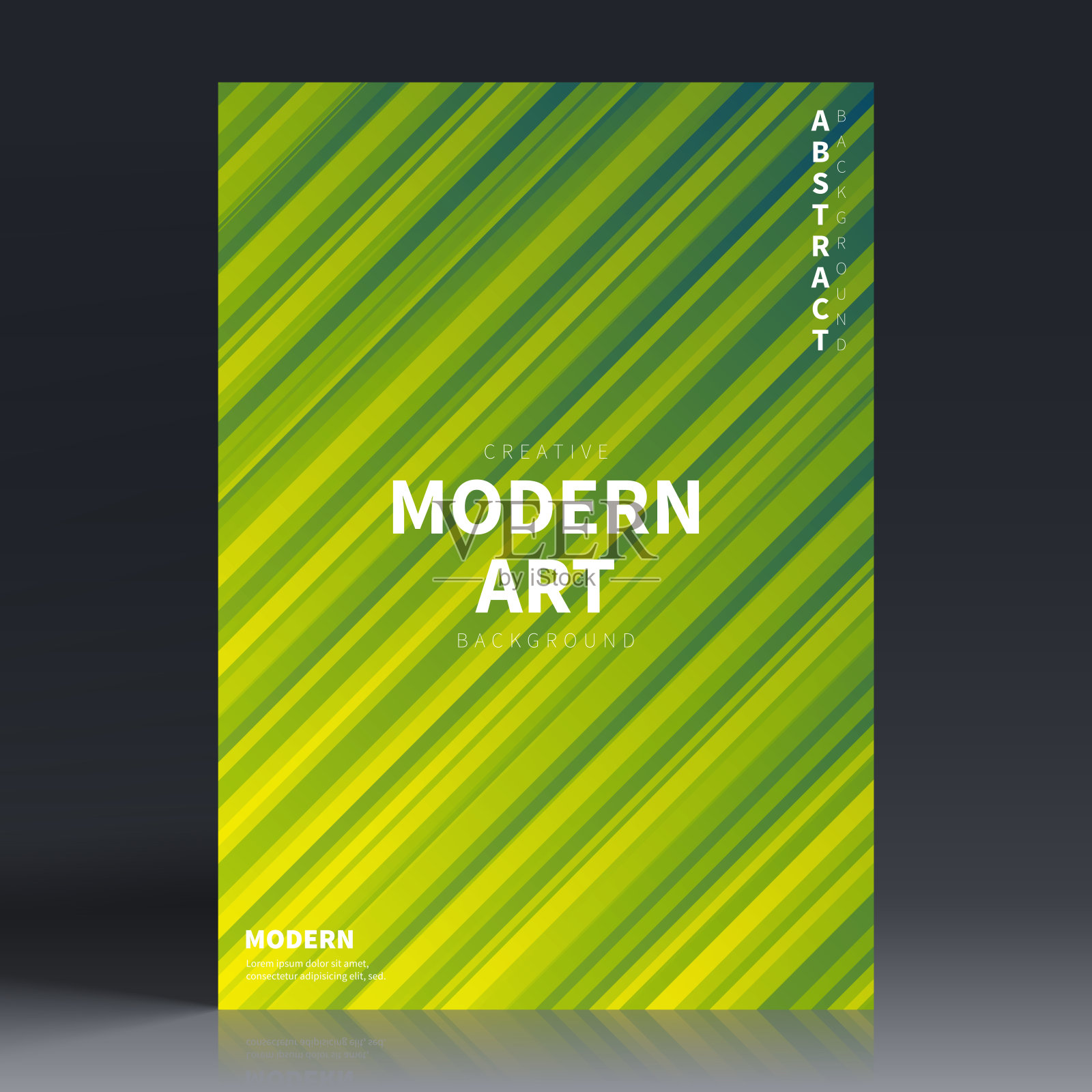 宣传册模板排版，绿色封面设计，商业年报，宣传单，杂志插画图片素材