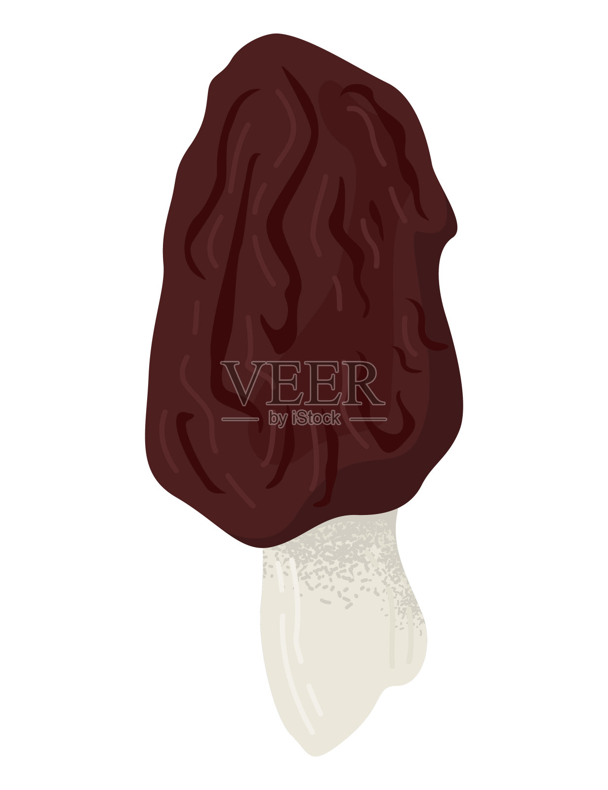 巧克力雪糕融化，棕色冰棍咬掉一口。夏季治疗和美味的甜点矢量插图插画图片素材