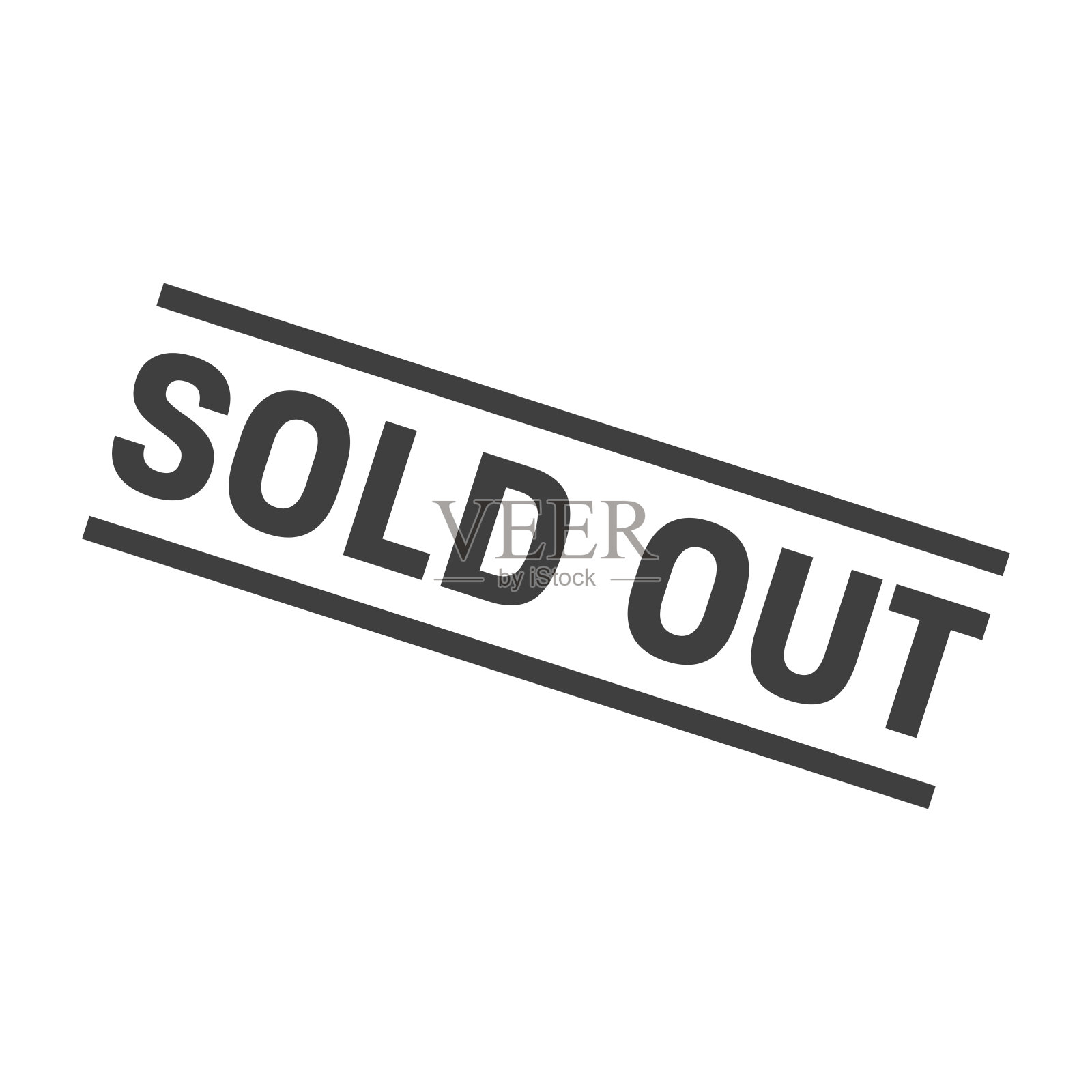 邮票已售罄。垃圾广场标志售罄插画图片素材