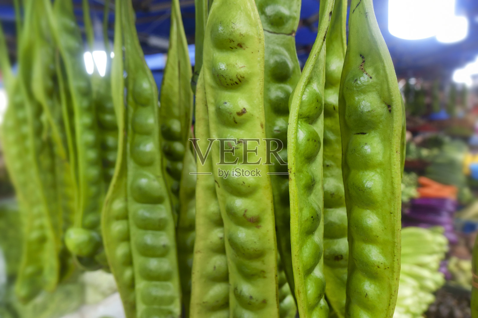 农贸市场的苦豆子照片摄影图片