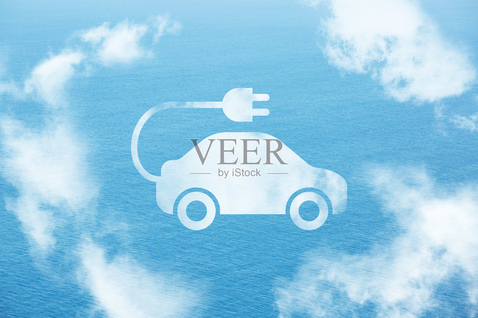 以电动车标志为背景，安排环保汽车及电动车讯息，鼓励环保交通及零排放运动。照片摄影图片