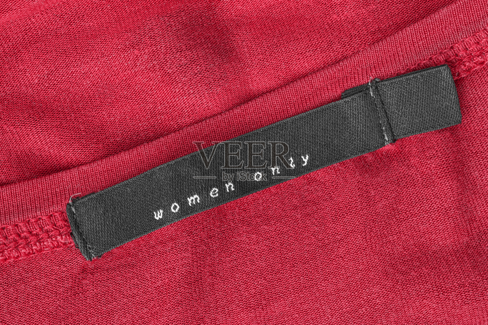 织物上的衣服标签照片摄影图片