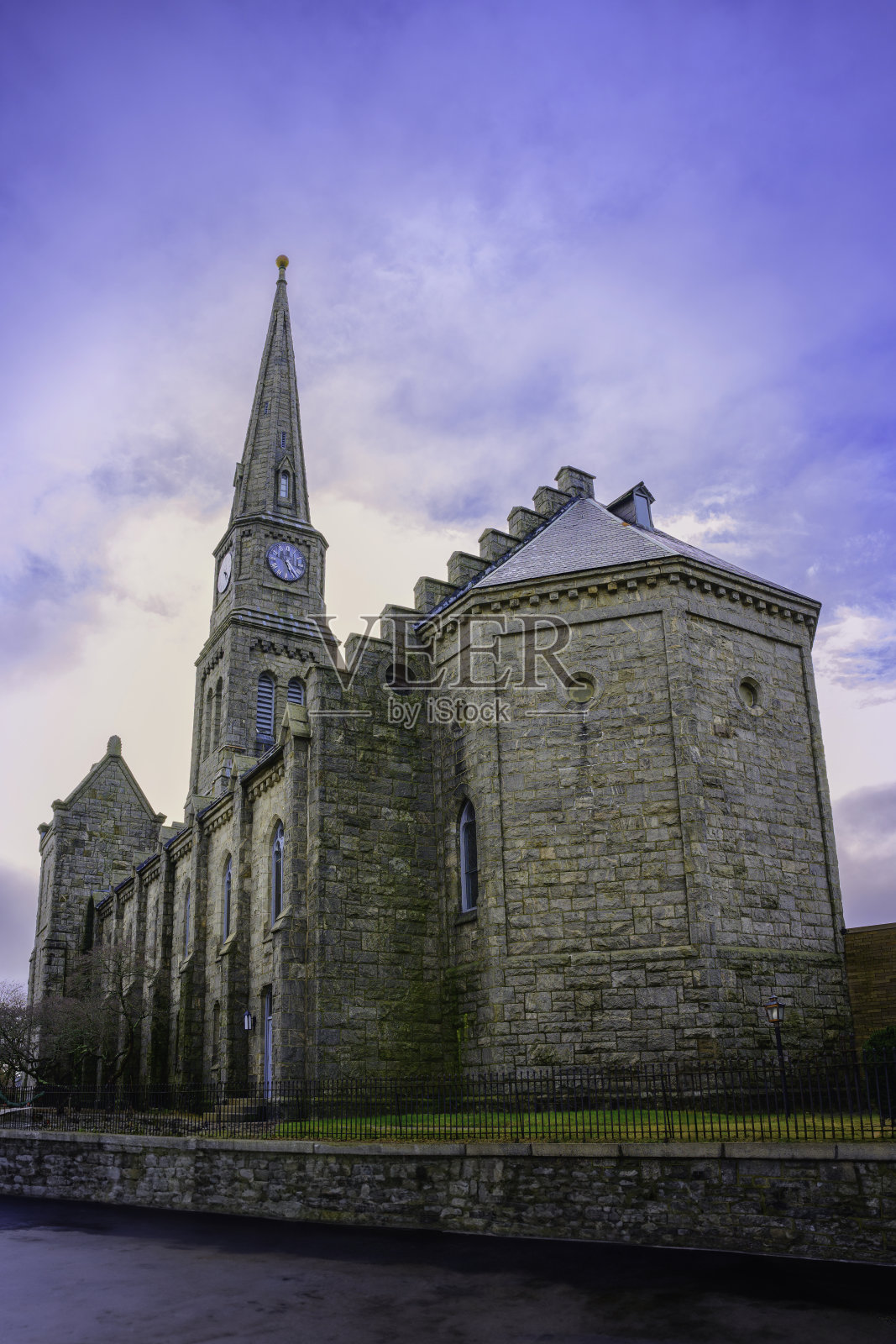 2024年1月，教堂尖塔倒塌前一个月，基督第一教堂，也就是第一公理教堂照片摄影图片