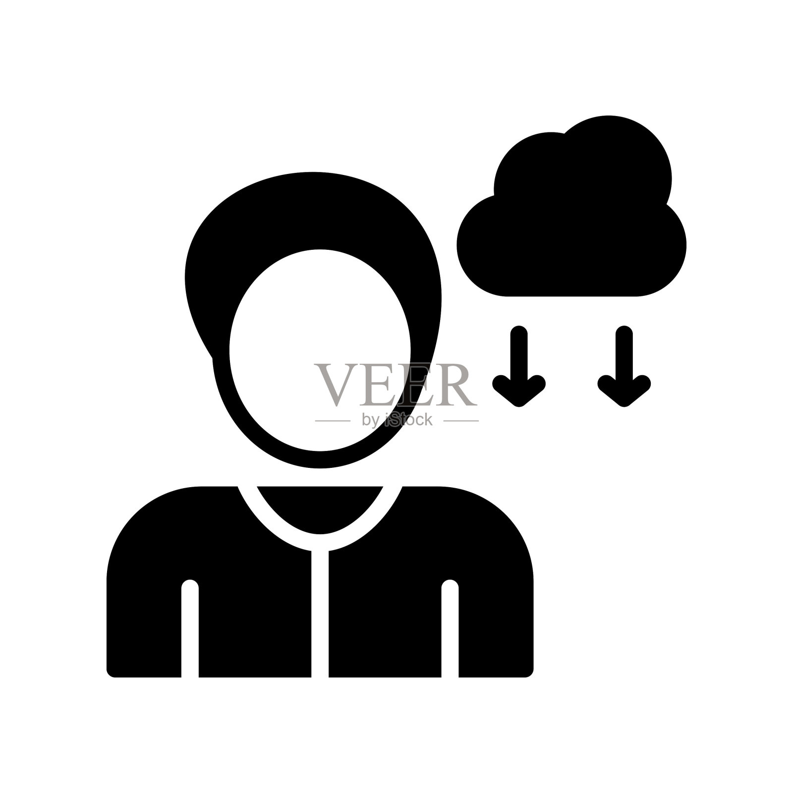 悲观的图标插画图片素材