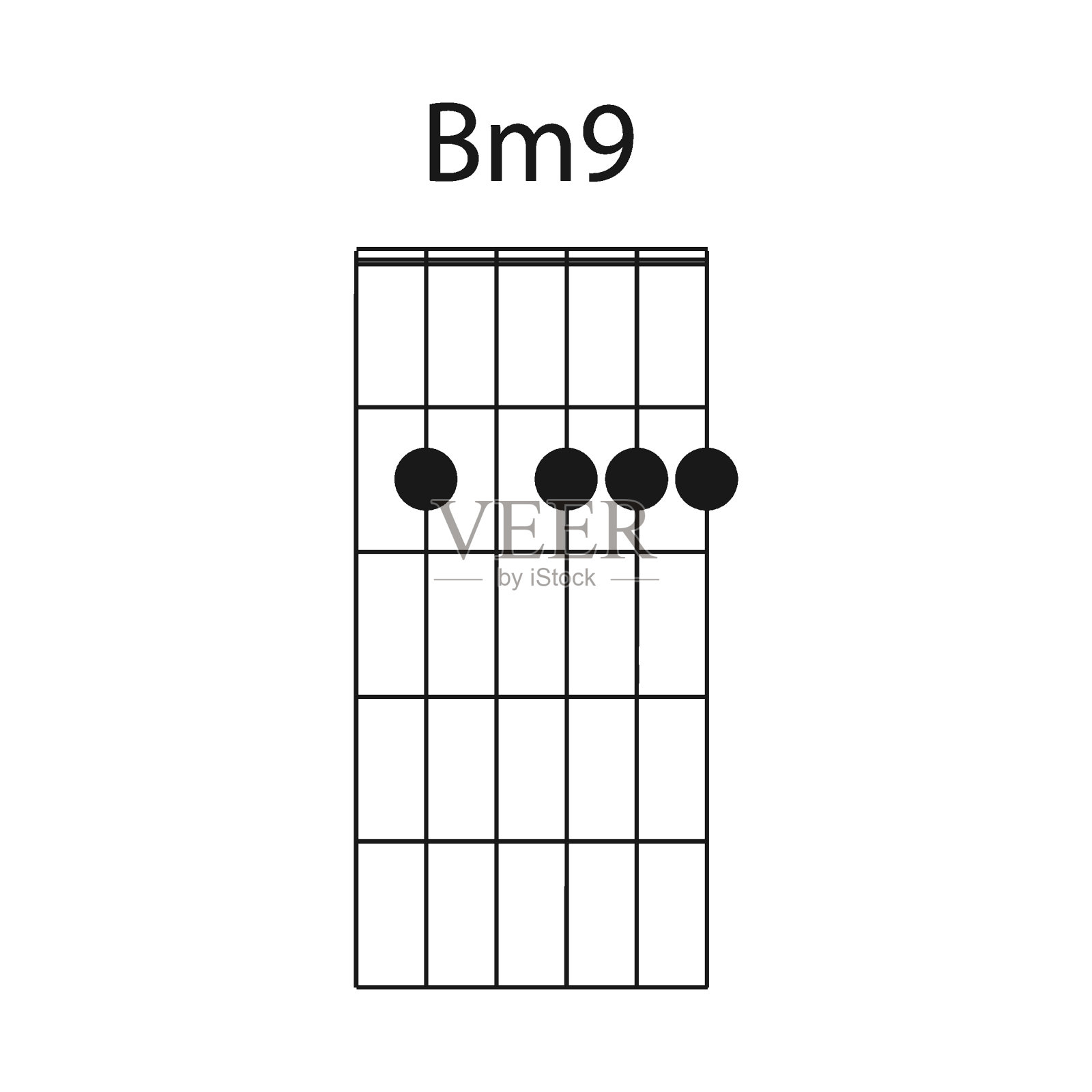 Bm9吉他和弦图标插画图片素材