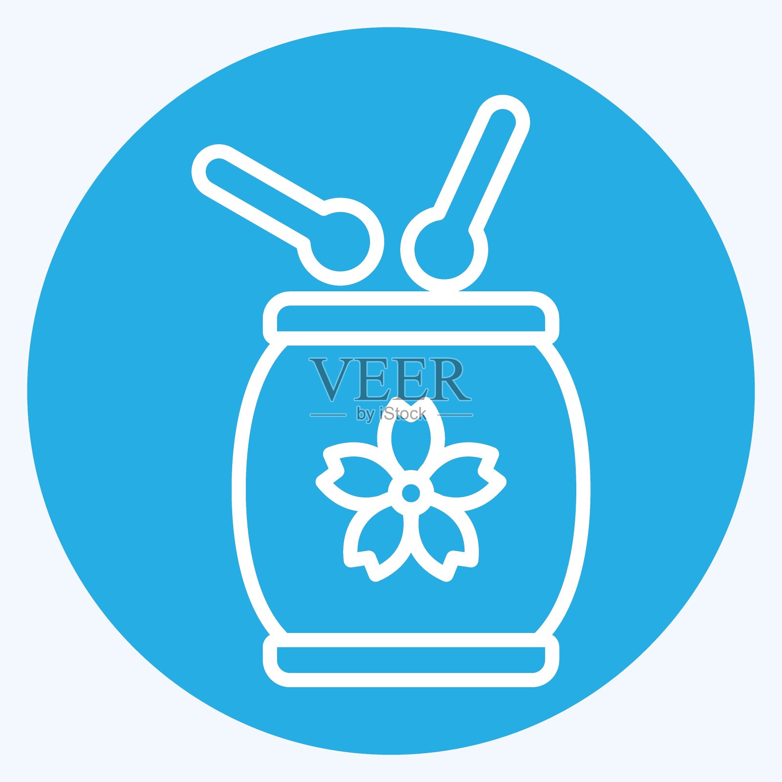 图标鼓。与樱花节有关的象征。蓝眼睛的风格。简单的设计可编辑。简单的说明插画图片素材