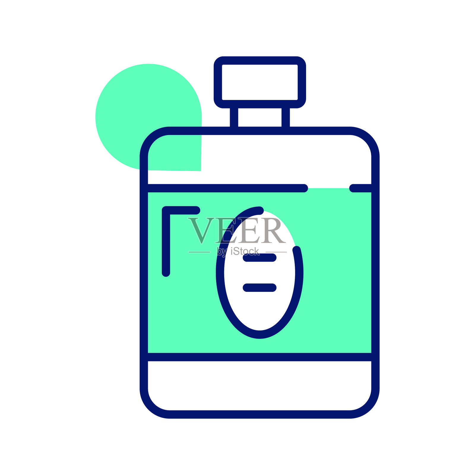 须后水载体，玻璃瓶乳液，须后水，胶束水。插画图片素材