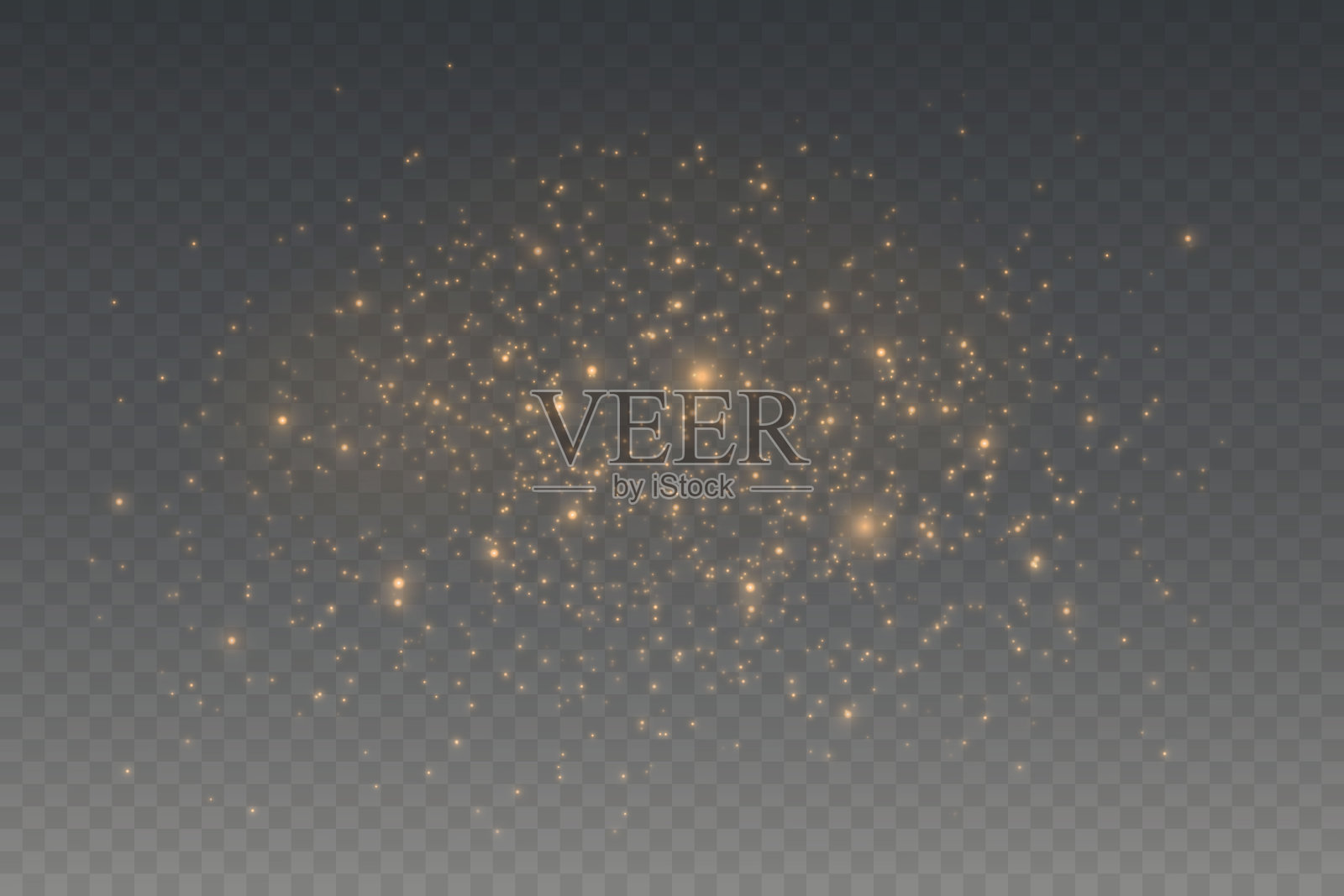 圣诞发光散景五彩纸屑光和闪闪发光的纹理覆盖为您的设计。节日闪闪发光的金粉。假日粉末粉尘卡片，邀请，横幅，广告。插画图片素材