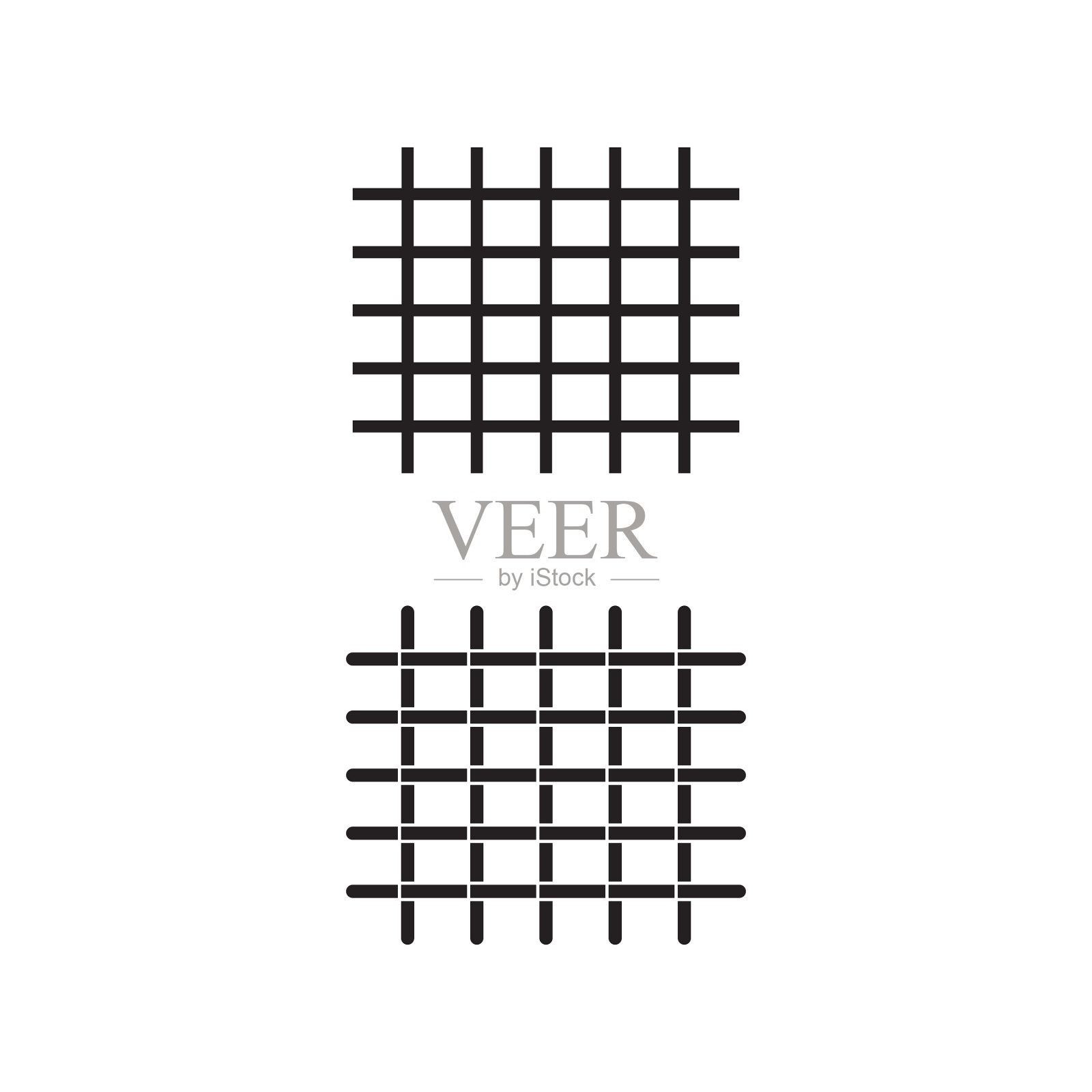 纺织面料和服装材料图标矢量设计。插画图片素材