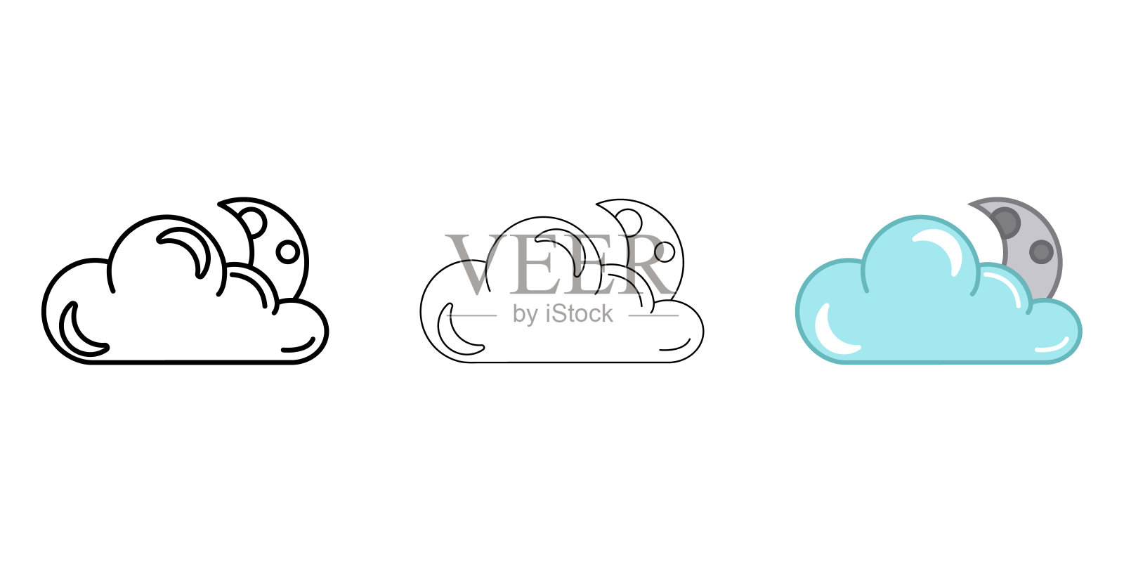 天气预报图标集插画图片素材