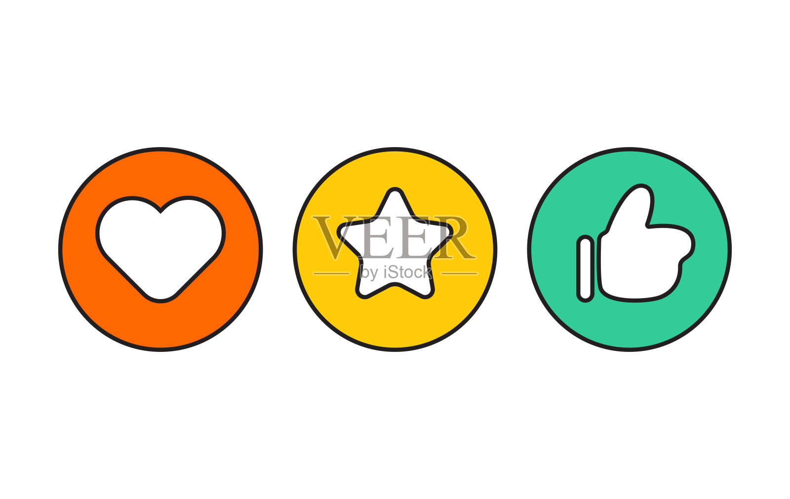 社交媒体图标插画图片素材