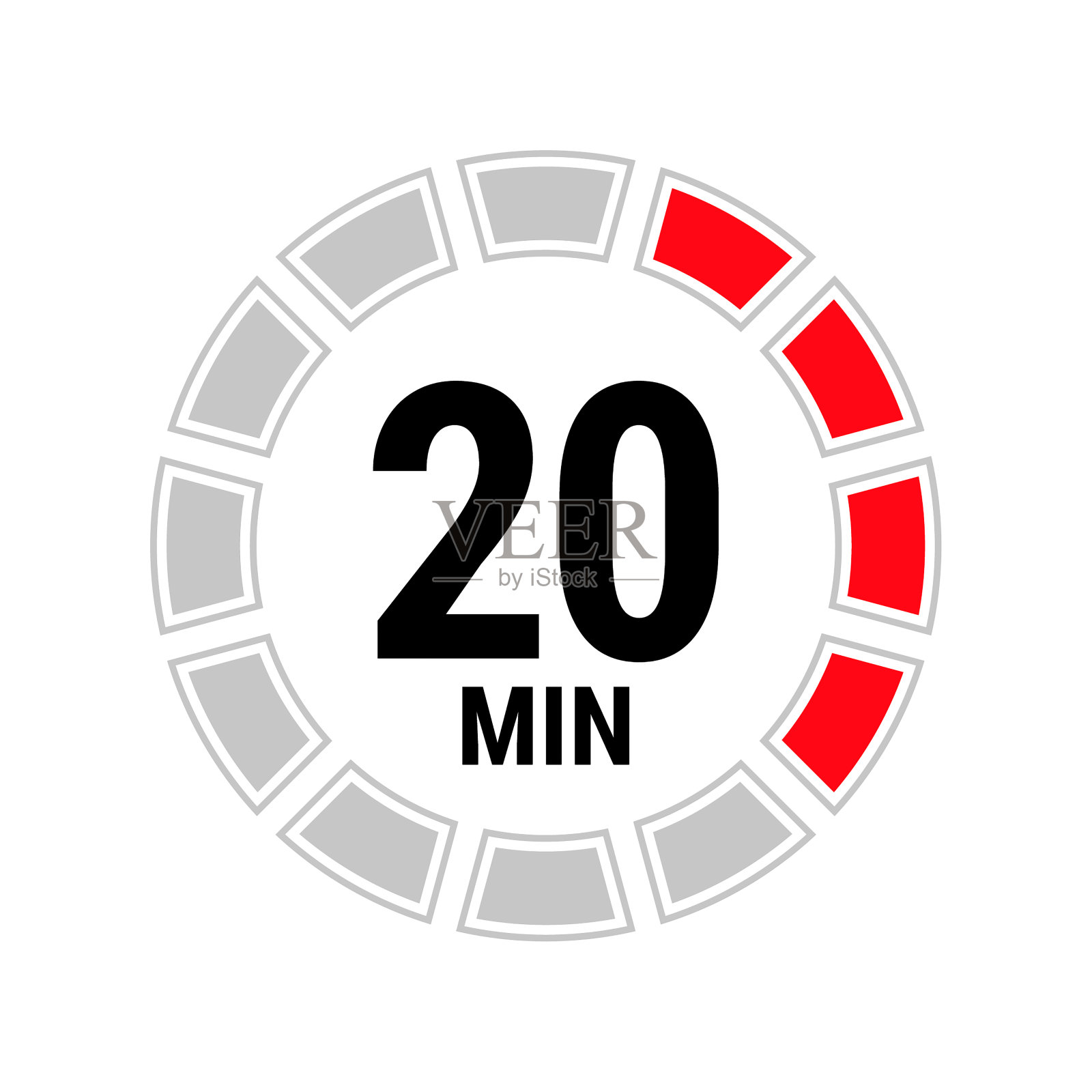 带有计时器的孤立插图。插画图片素材