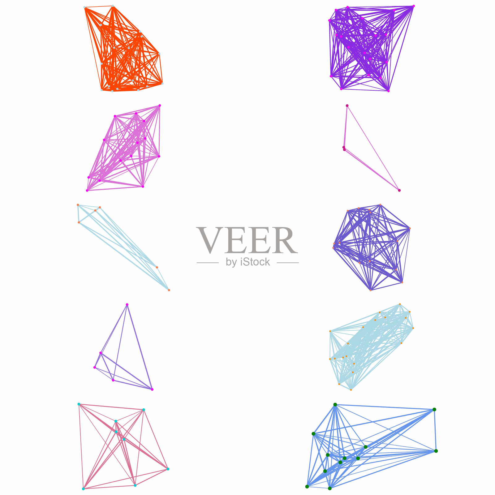 未来节点网络包插画图片素材