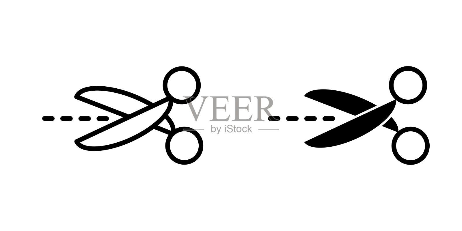 插图矢量图形剪刀图标模板插画图片素材