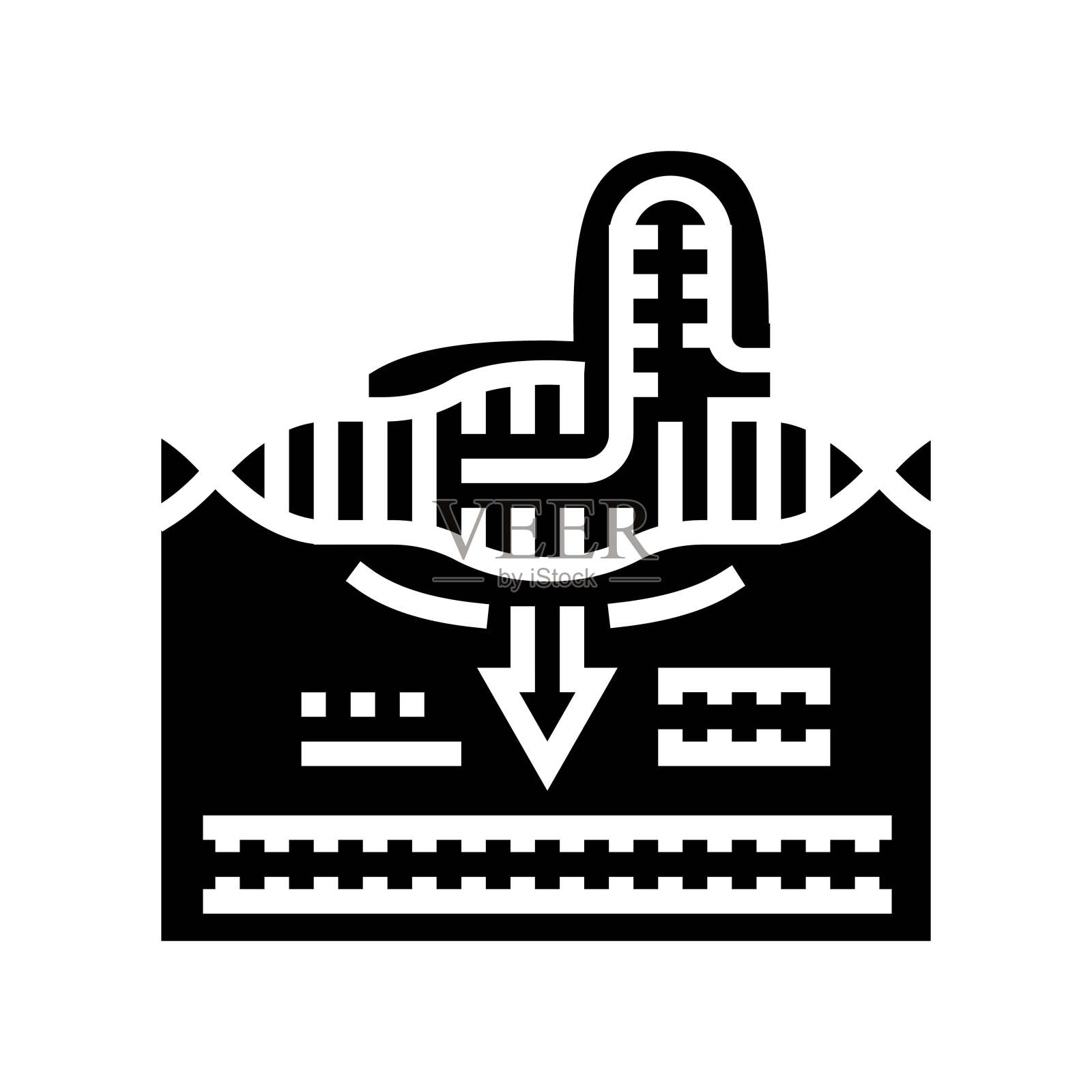 CRISPR基因编辑加密遗传学字形图标矢量图插画图片素材