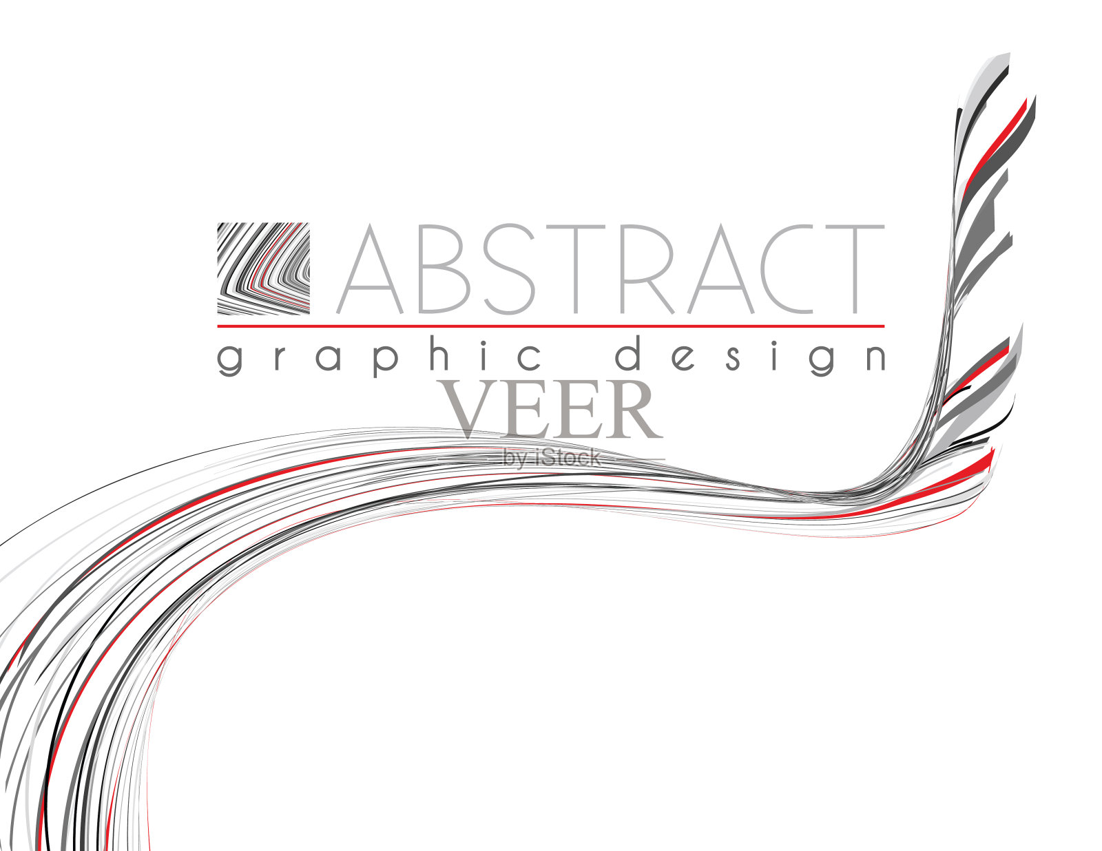 的想法。模板与黑色，红色和灰色条。矢量图形插画图片素材