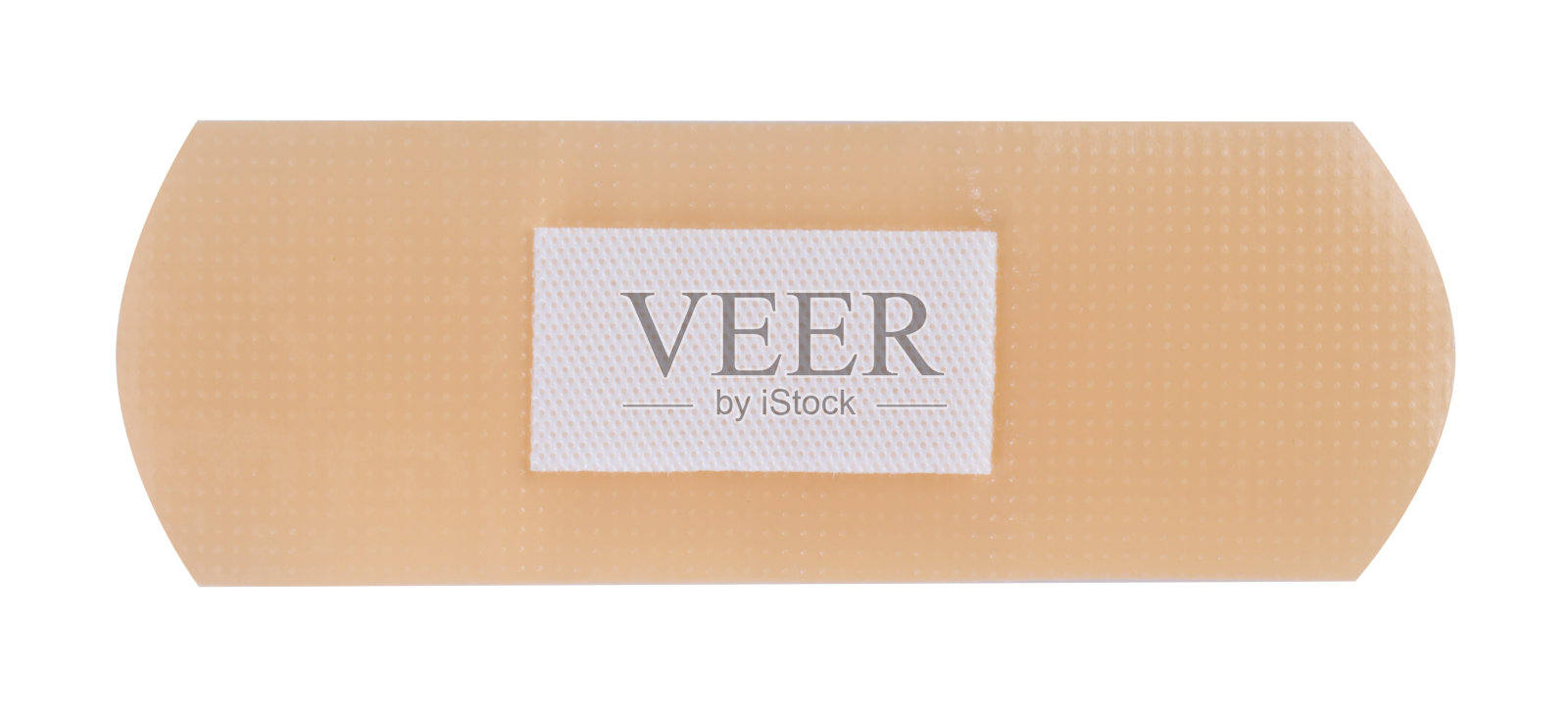 一个医用绷带隔离在白色，俯视图照片摄影图片