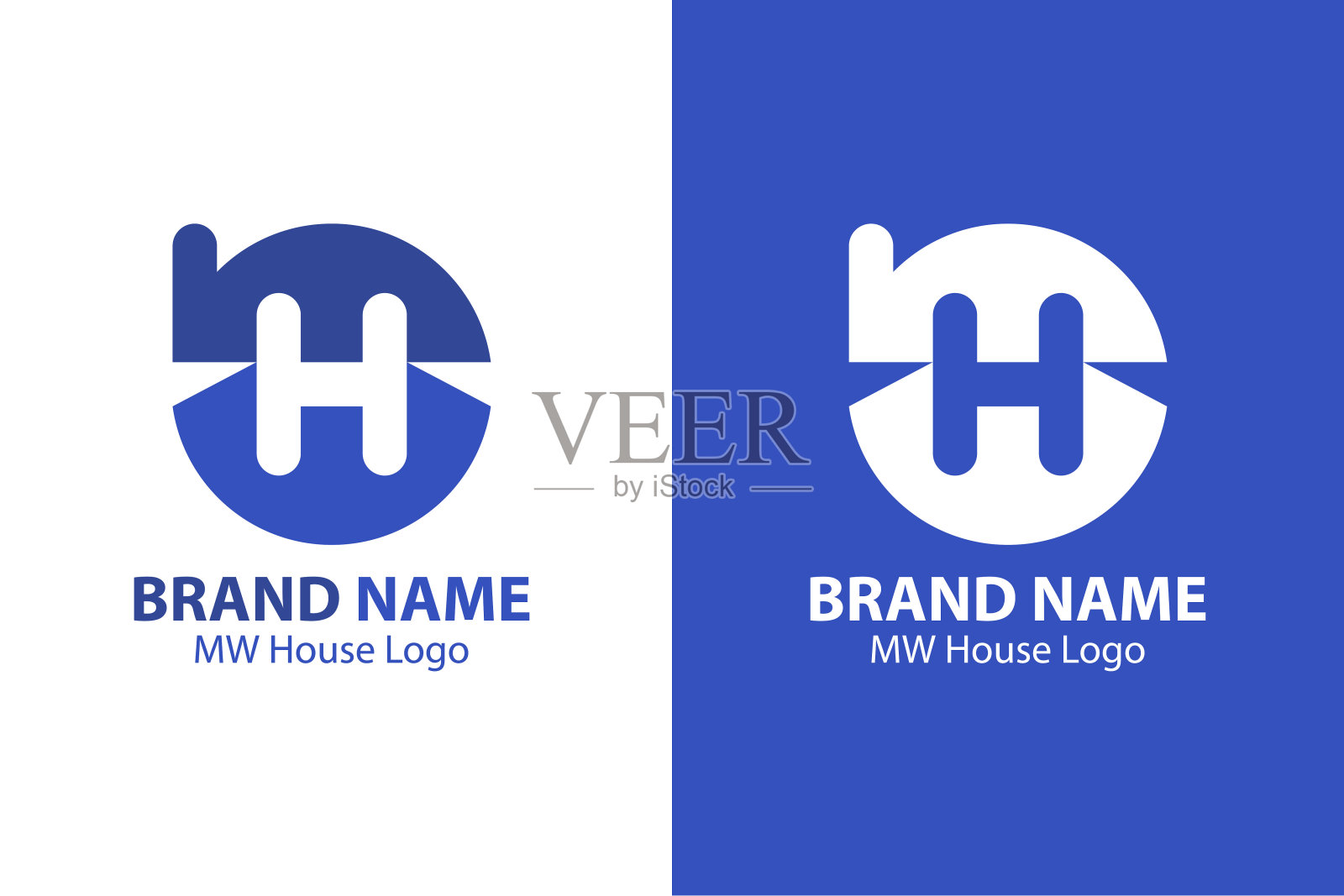 字母MW H home符号插画图片素材